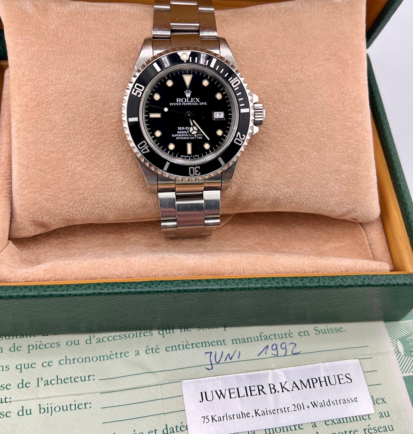 Rolex Sea-Dweller 16600 1992 B&P 40mm Germania