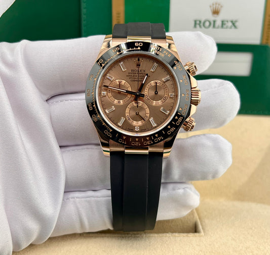Rolex Daytona 116515LN Oysterflex Sundust Baguette index 2018 (JP)