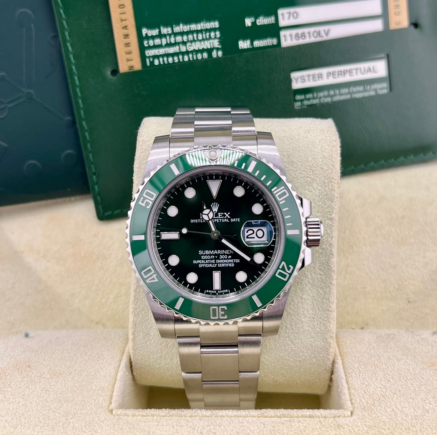 Rolex Submariner Date ''HULK'' 116610LV 2011 Ita full set