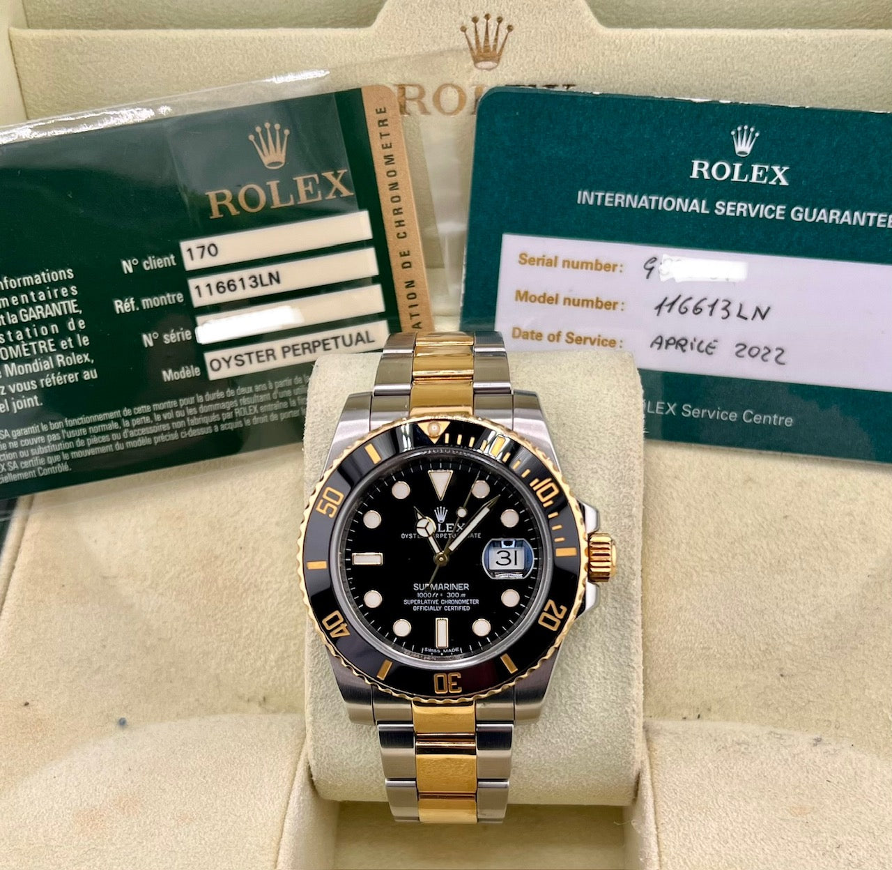 Rolex Submariner Date 40mm 116613LN 2013 Ita + Service 2022