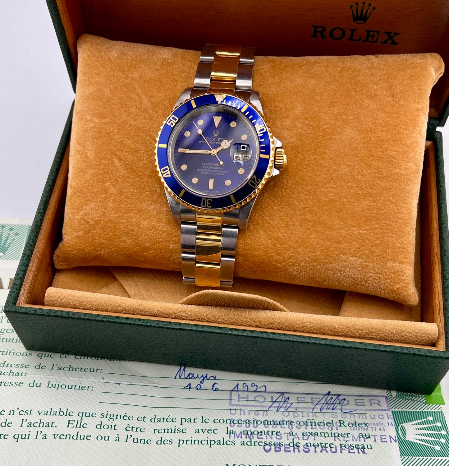Rolex Submariner Date 16613 Blue Dial 1991 full set (Svizzera)
