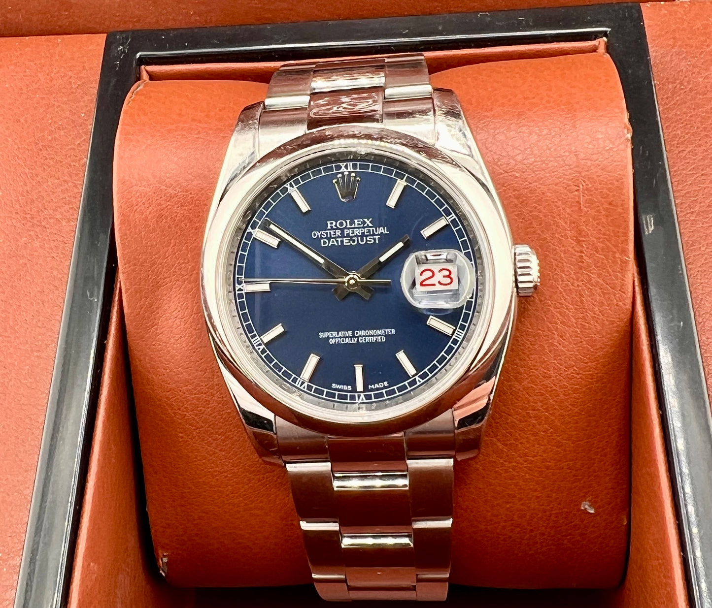 Rolex Datejust 36mm 116200 Blue Dial Oyster 2007 only watch