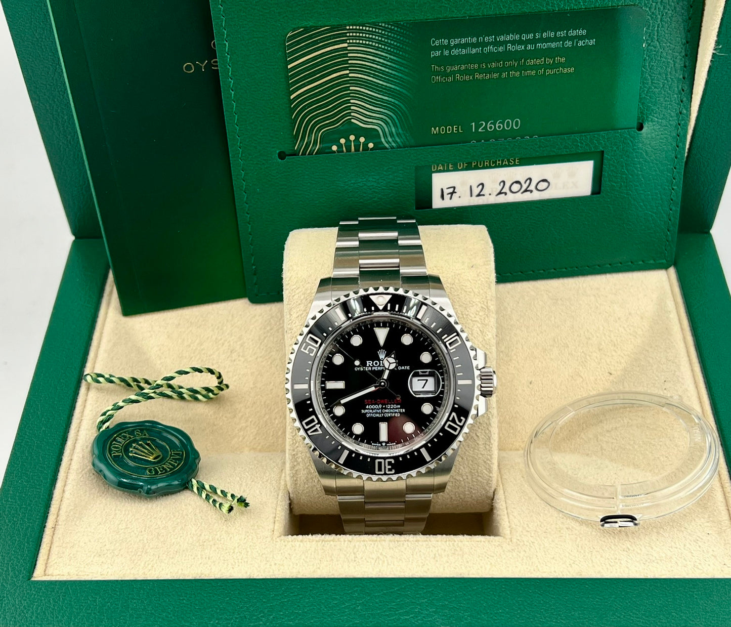 Rolex Sea-Dweller 126600 43mm Full Set 2020 New Card