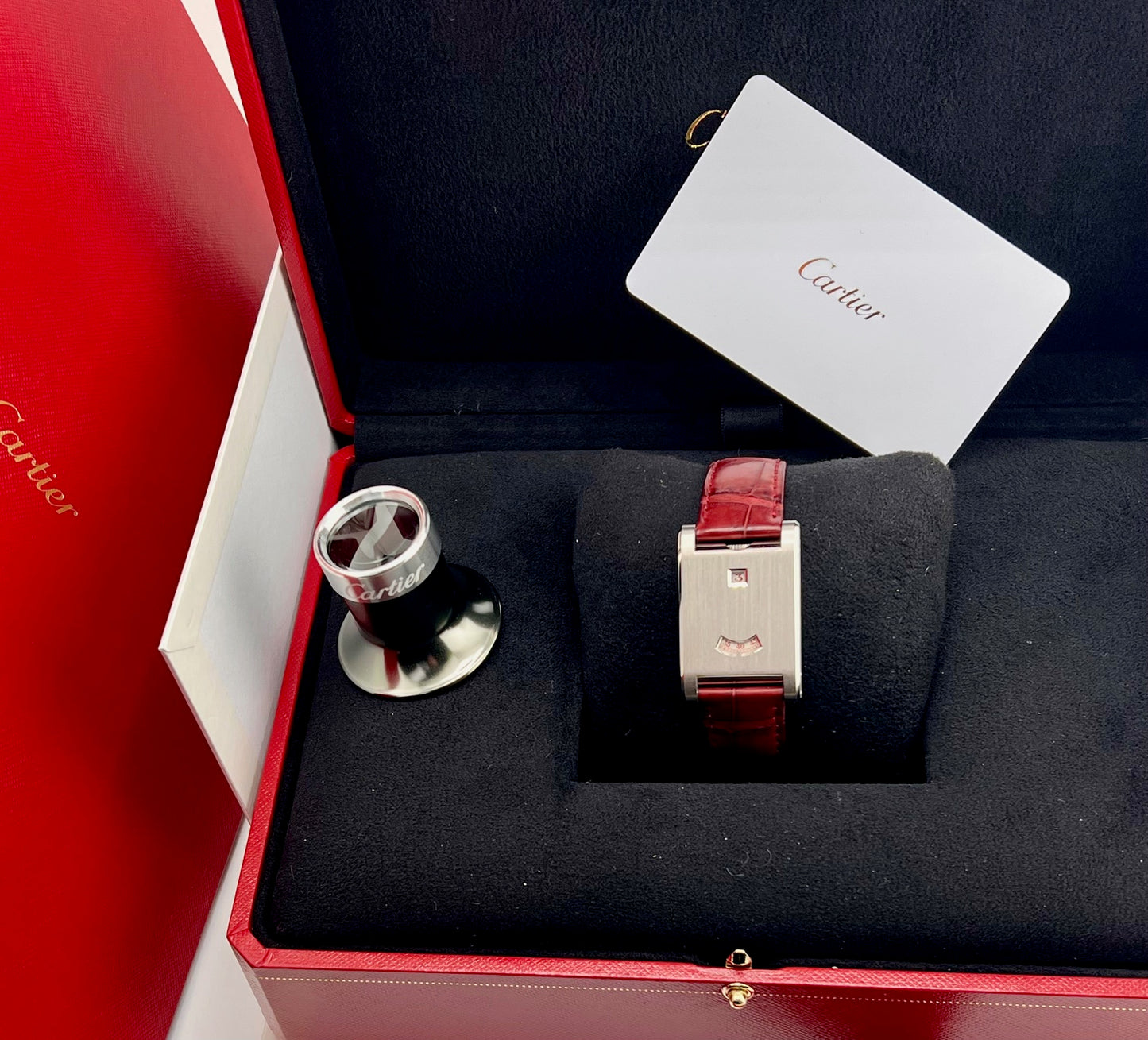 Cartier Tank A Guichet (2026) Guichets NEW WGTA0236 Platinum 24.8 x 37.6 mm