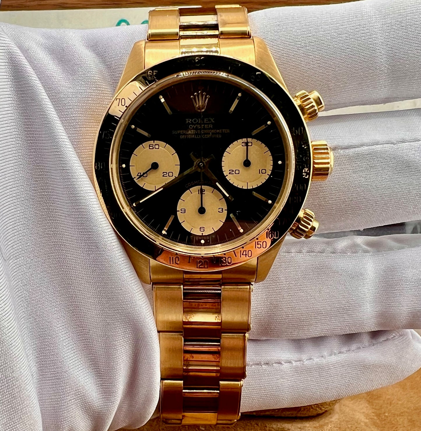 Rolex Daytona 6265 Yellow Gold Full Set R Serial 1987 ITA 37mm