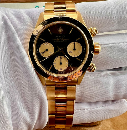 Rolex Daytona 6265 Yellow Gold Full Set R Serial 1987 ITA 37mm