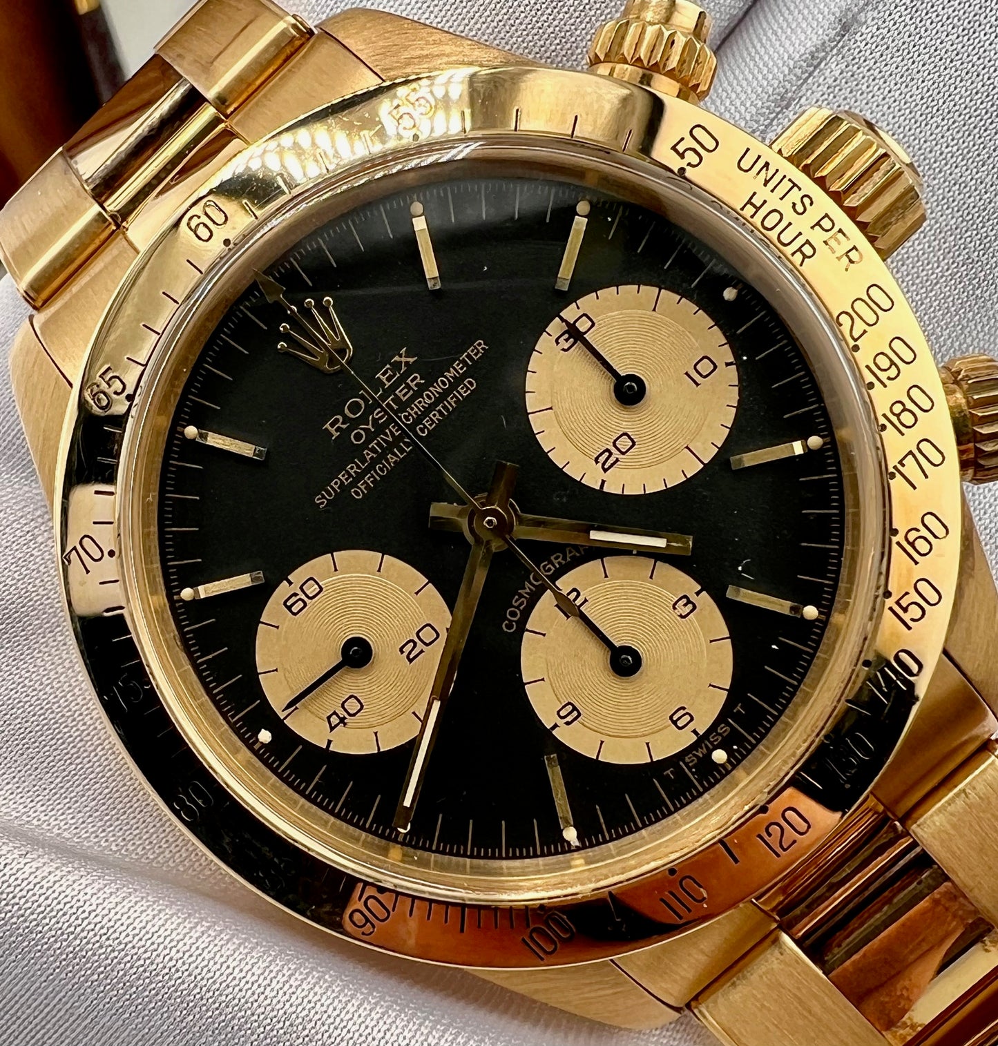 Rolex Daytona 6265 Yellow Gold Full Set R Serial 1987 ITA 37mm