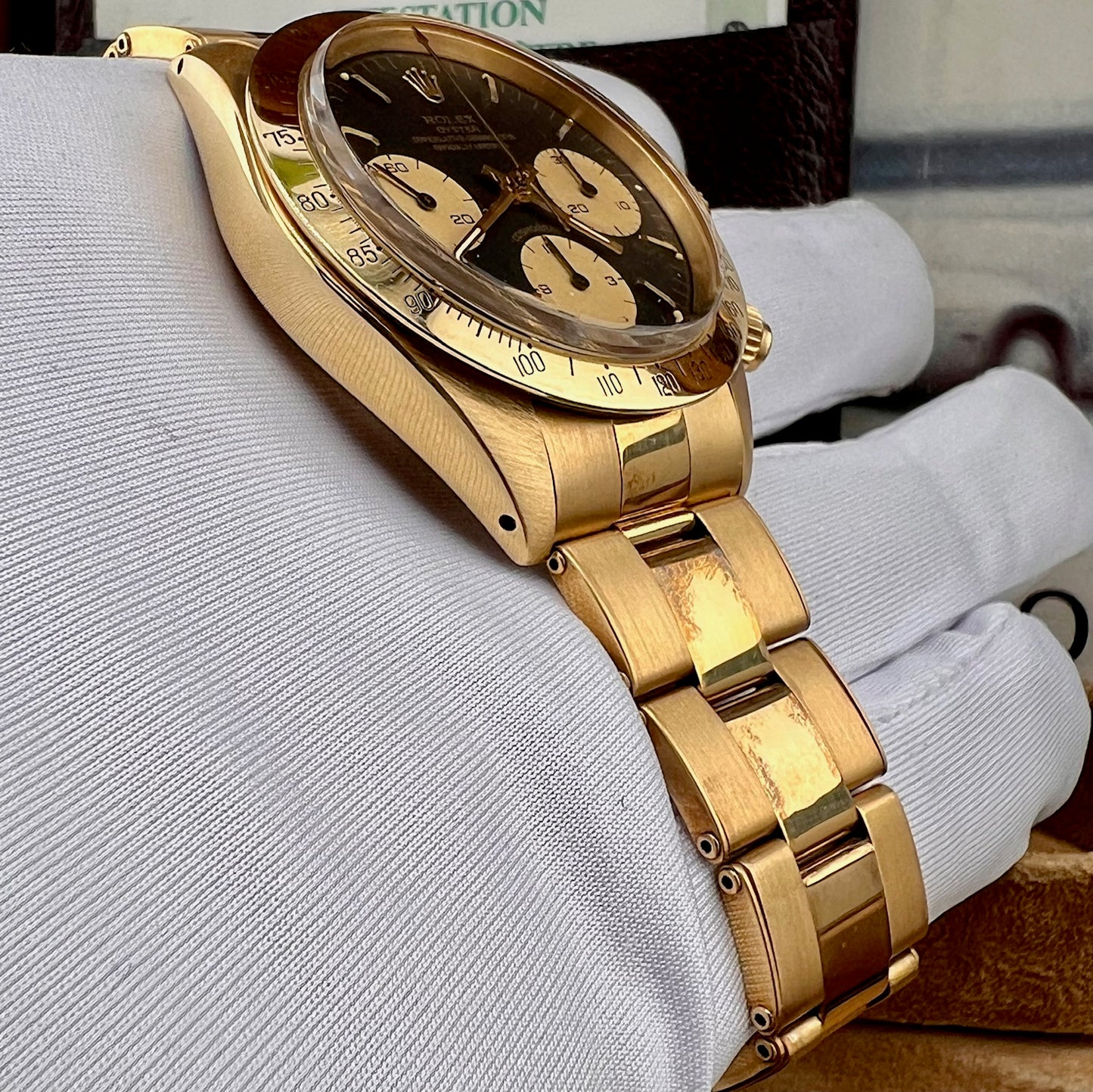 Rolex Daytona 6265 Yellow Gold Full Set R Serial 1987 ITA 37mm