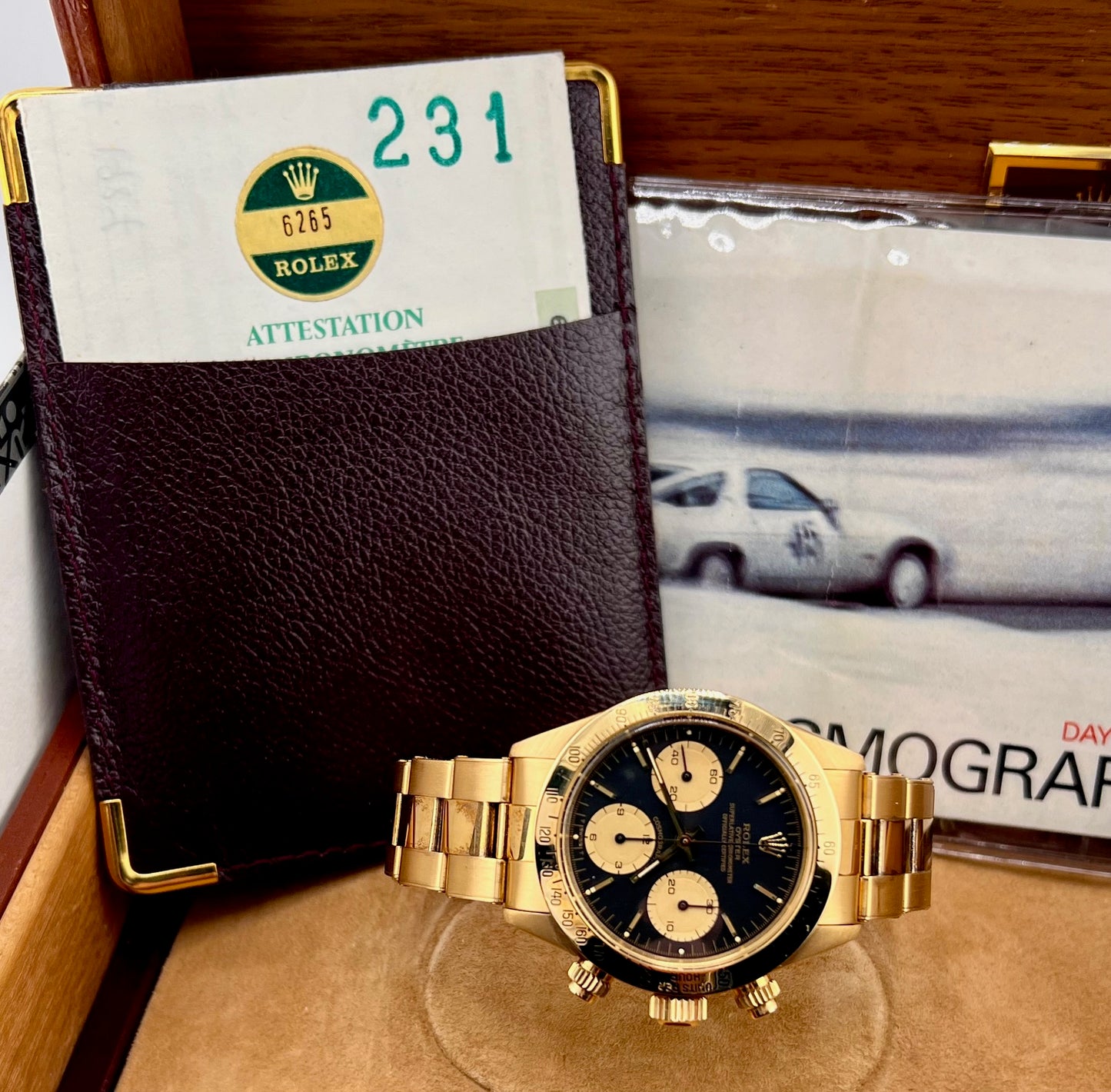 Rolex Daytona 6265 Yellow Gold Full Set R Serial 1987 ITA 37mm
