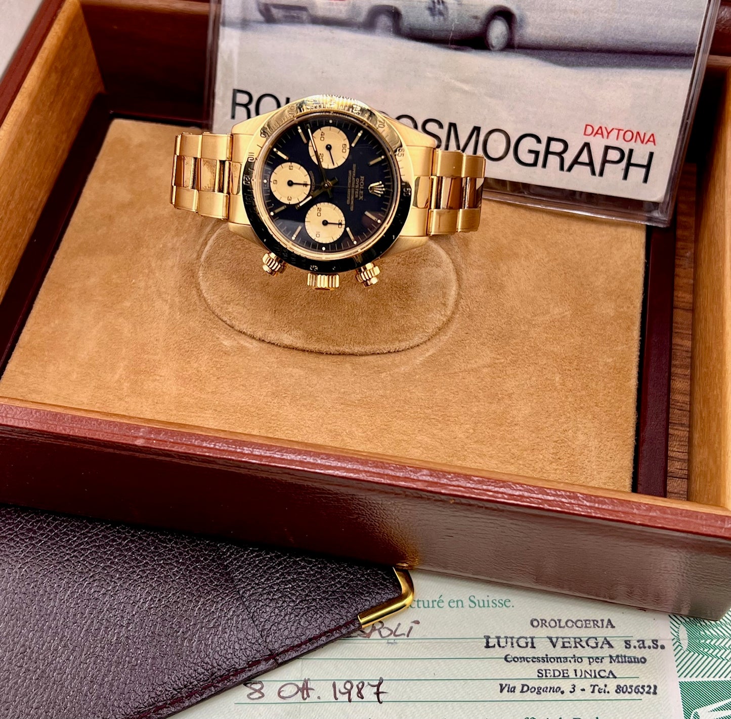 Rolex Daytona 6265 Yellow Gold Full Set R Serial 1987 ITA 37mm