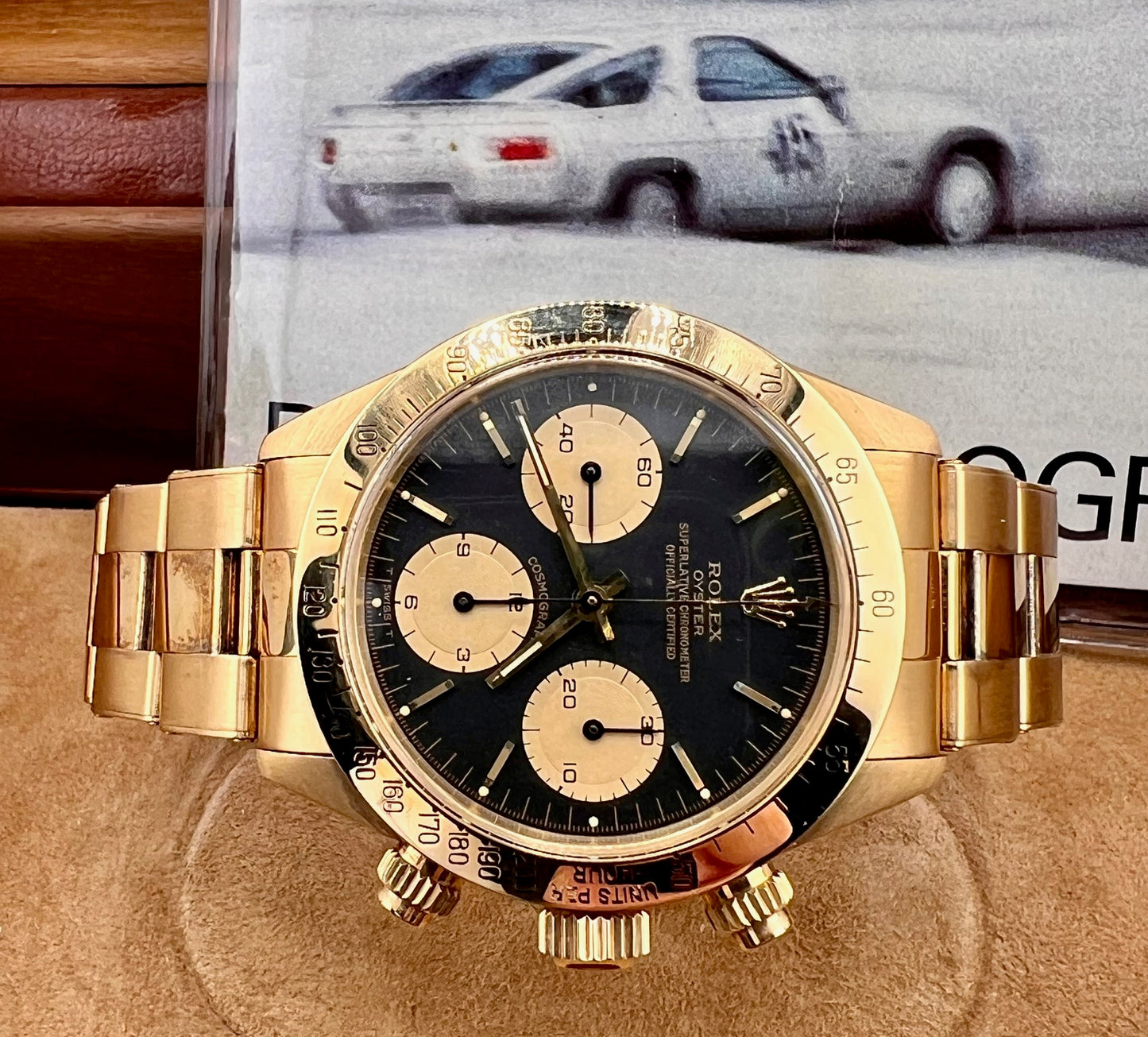 Rolex Daytona 6265 Yellow Gold Full Set R Serial 1987 ITA 37mm
