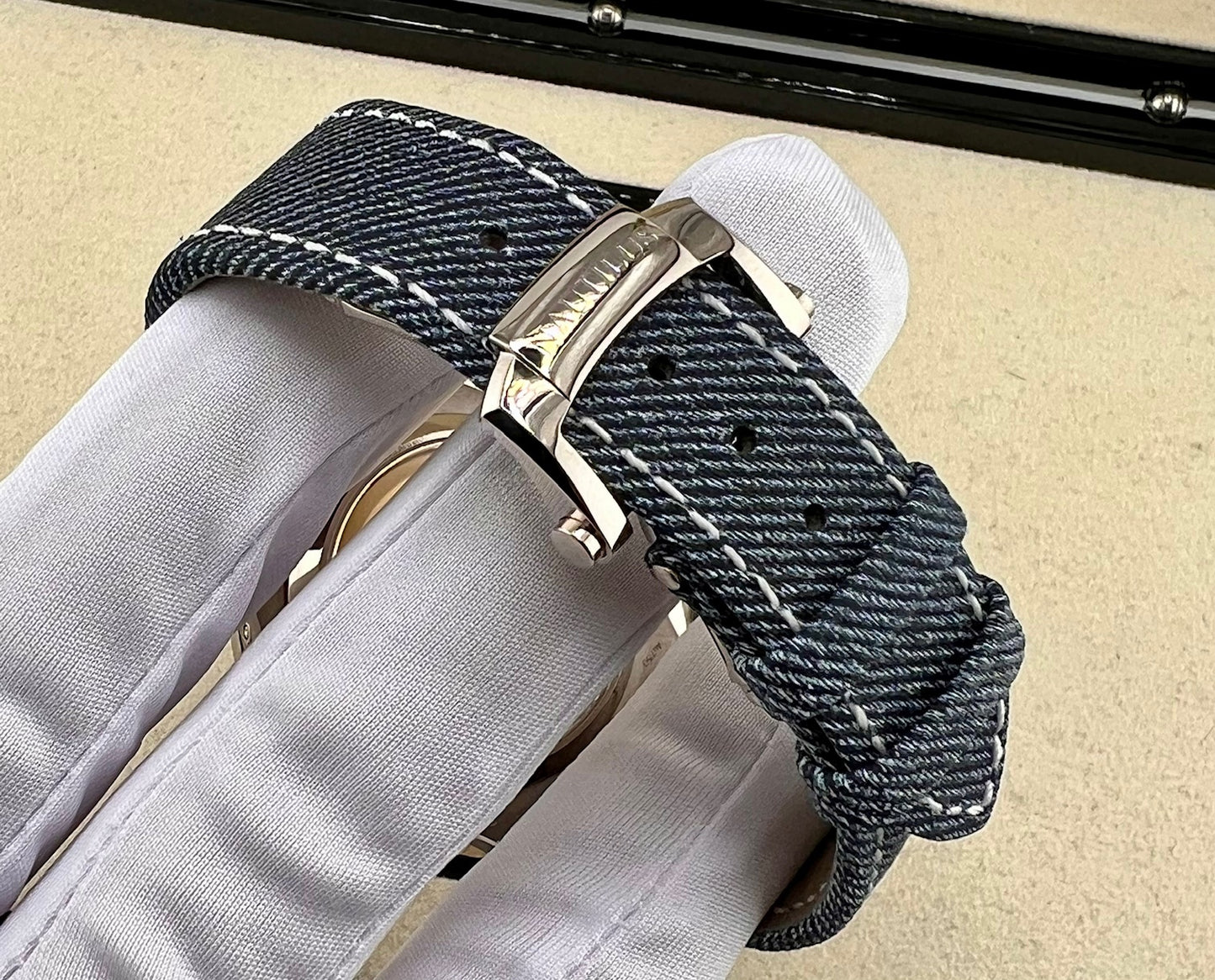 Patek Philippe Nautilus 5980/60G NEW 2026 White Gold Jeans Strap