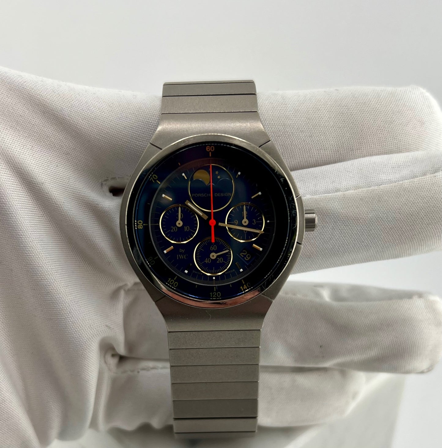 IWC Titanium Moonphase Chronograph Ref. 3742 36mm Quartz