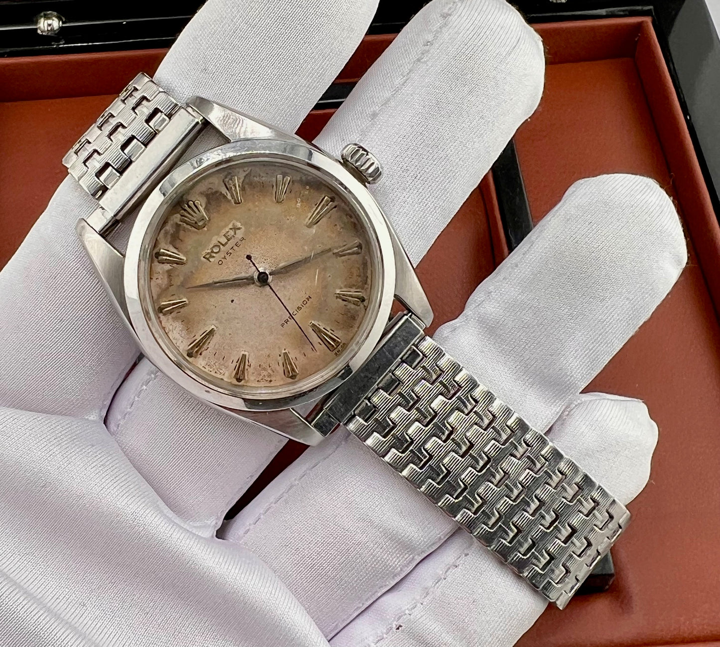 Rolex Oyster Precision 6422 1954 Patina dial solo orologio