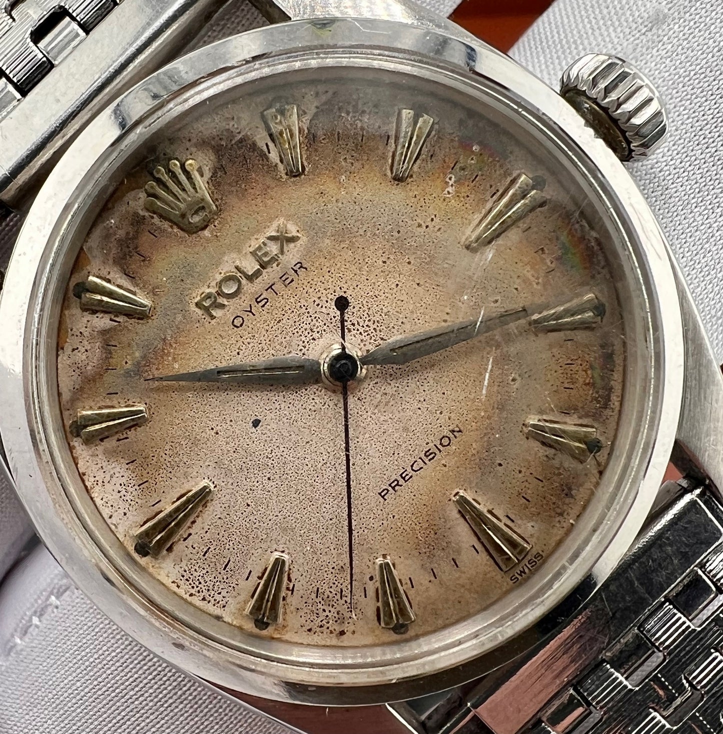 Rolex Oyster Precision 6422 1954 Patina dial solo orologio