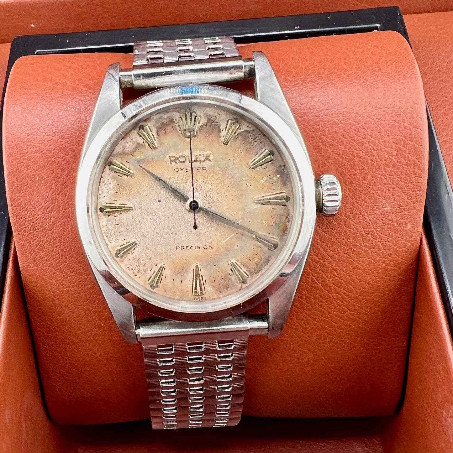 Rolex Oyster Precision 6422 1954 Patina dial solo orologio