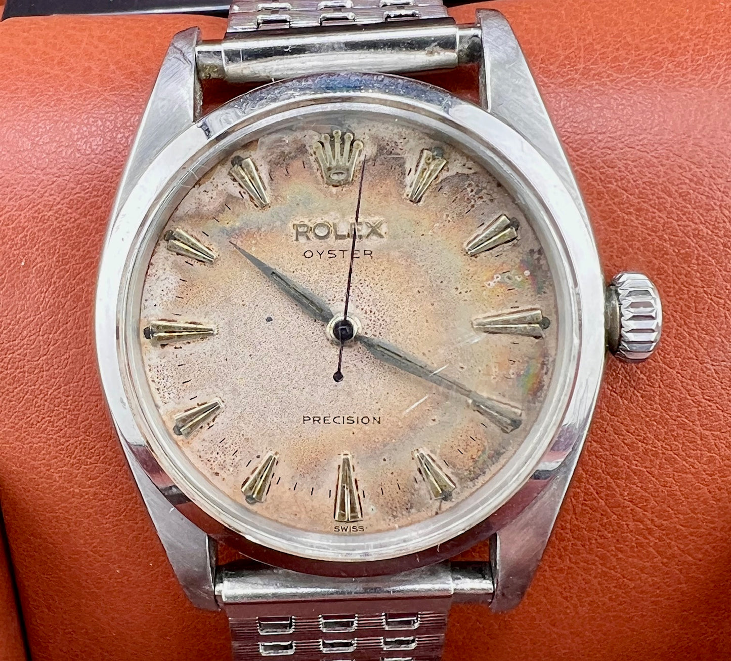 Rolex Oyster Precision 6422 1954 Patina dial solo orologio