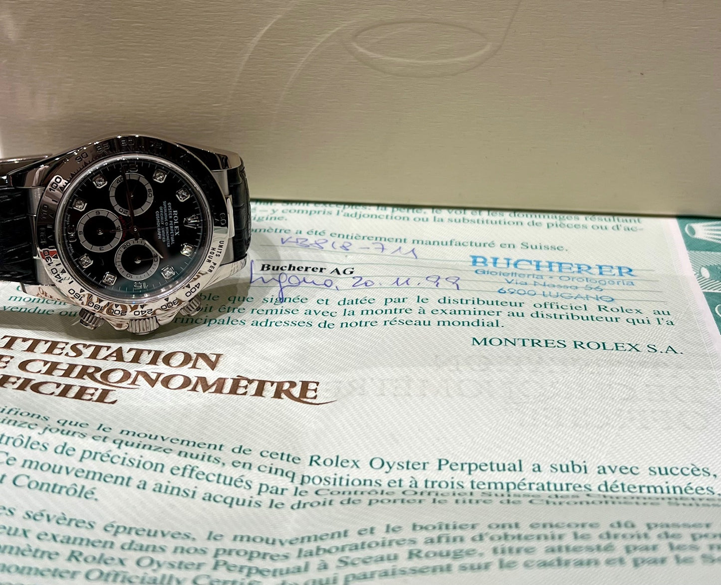 Rolex Daytona 16519 Black Diamond Index 1999 (CH)