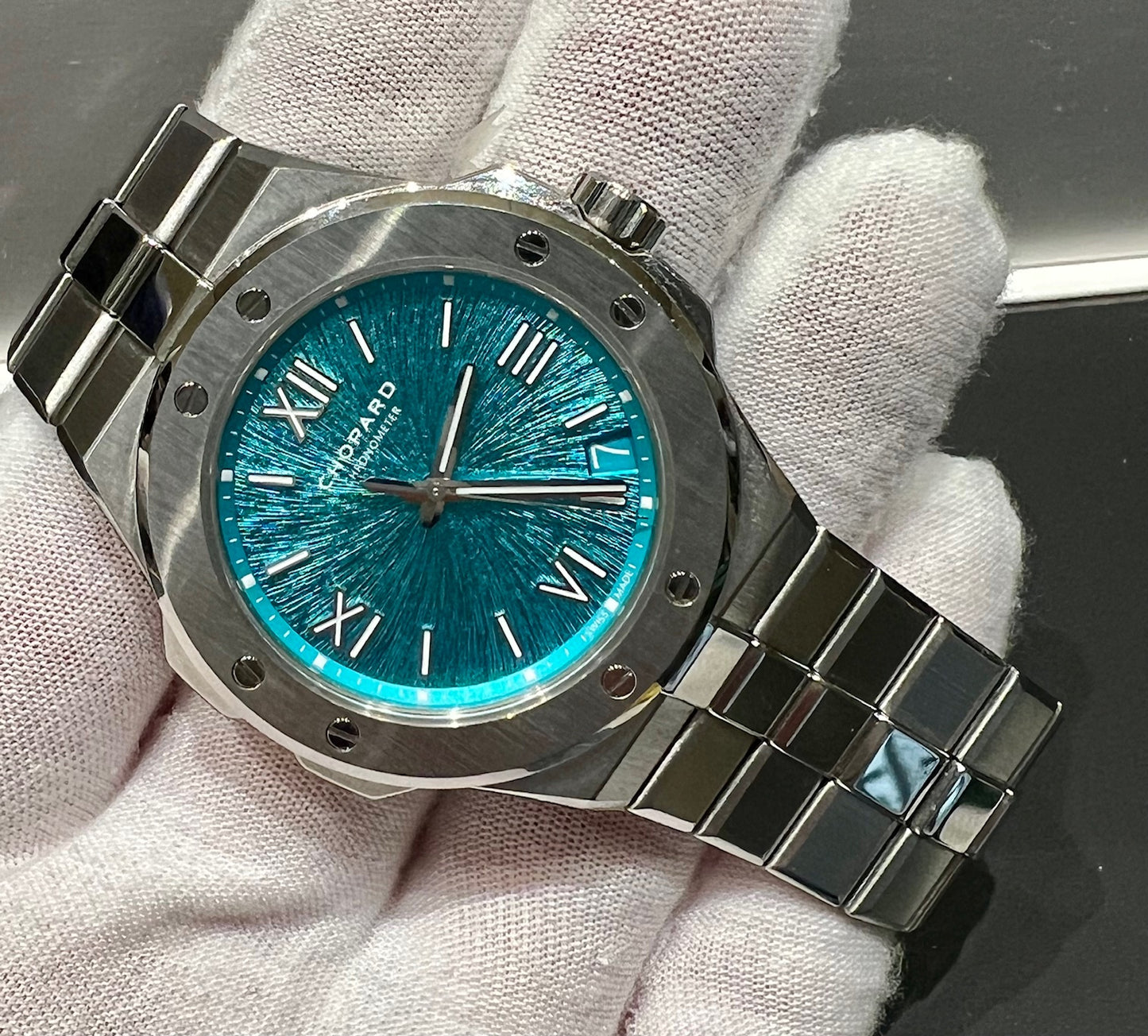 Chopard Alpine Eagle Large 2022 like new Maritime blue dial