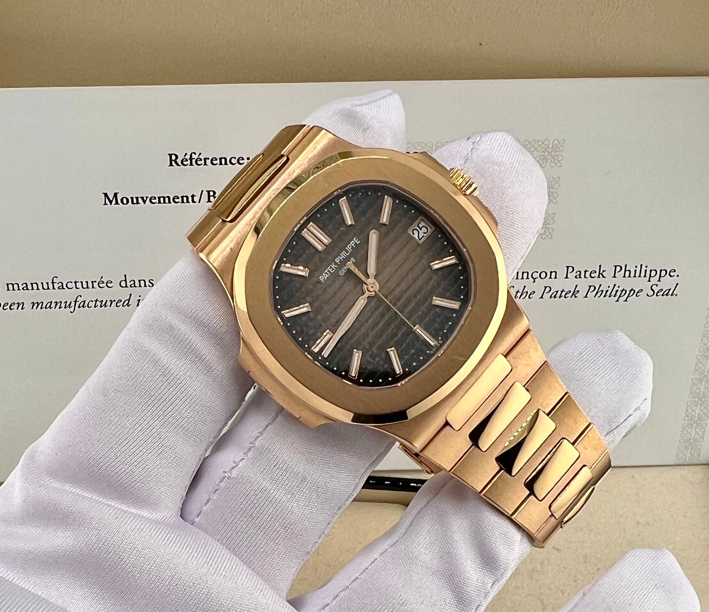 Patek Philippe Nautilus 5711/1R Box&Paper ''chocolate'' Cal. 330 like new Ita 2021
