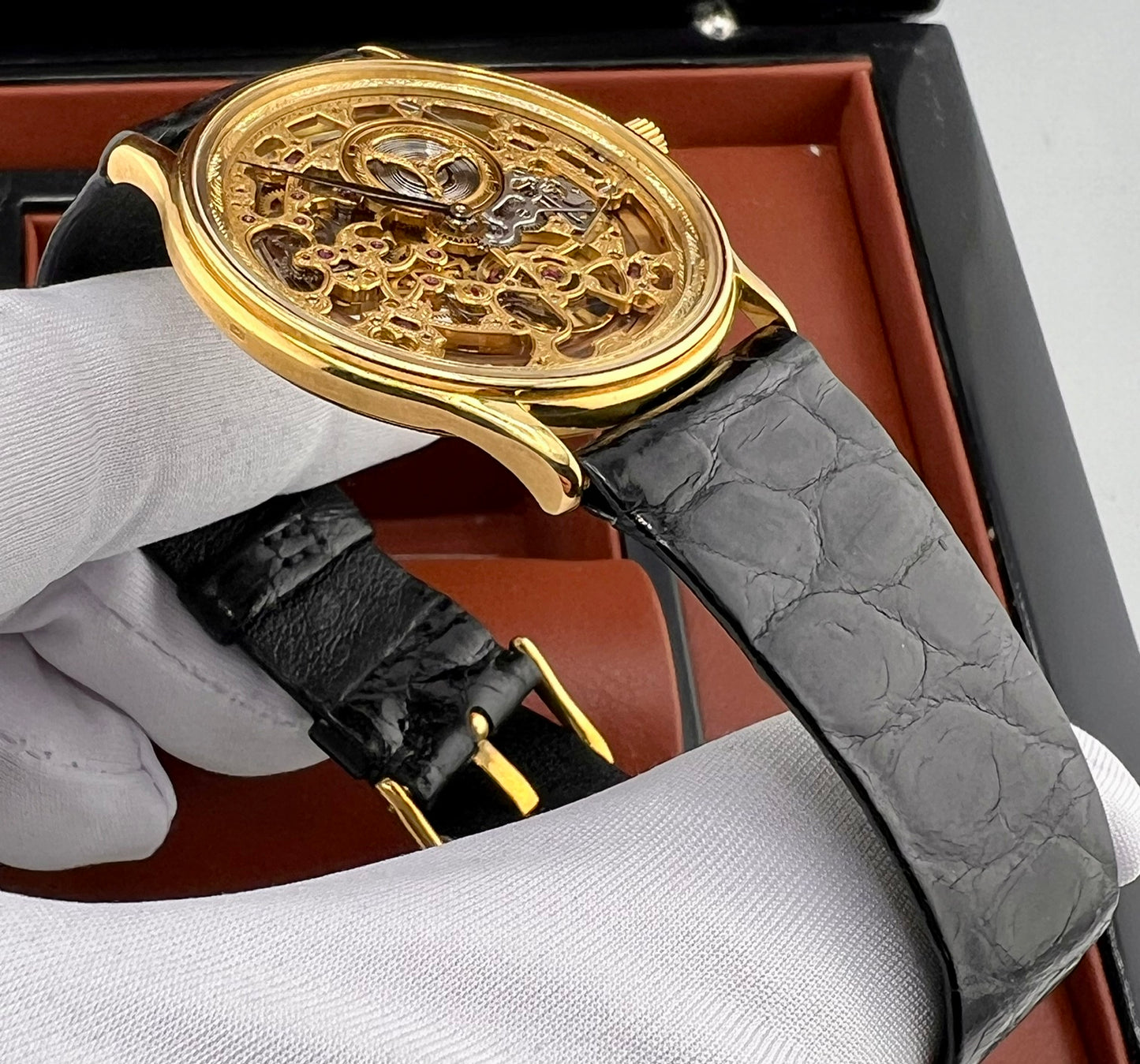 Audemars Piguet Skeleton BA4232 NOS condition very rare 35mm yellow gold