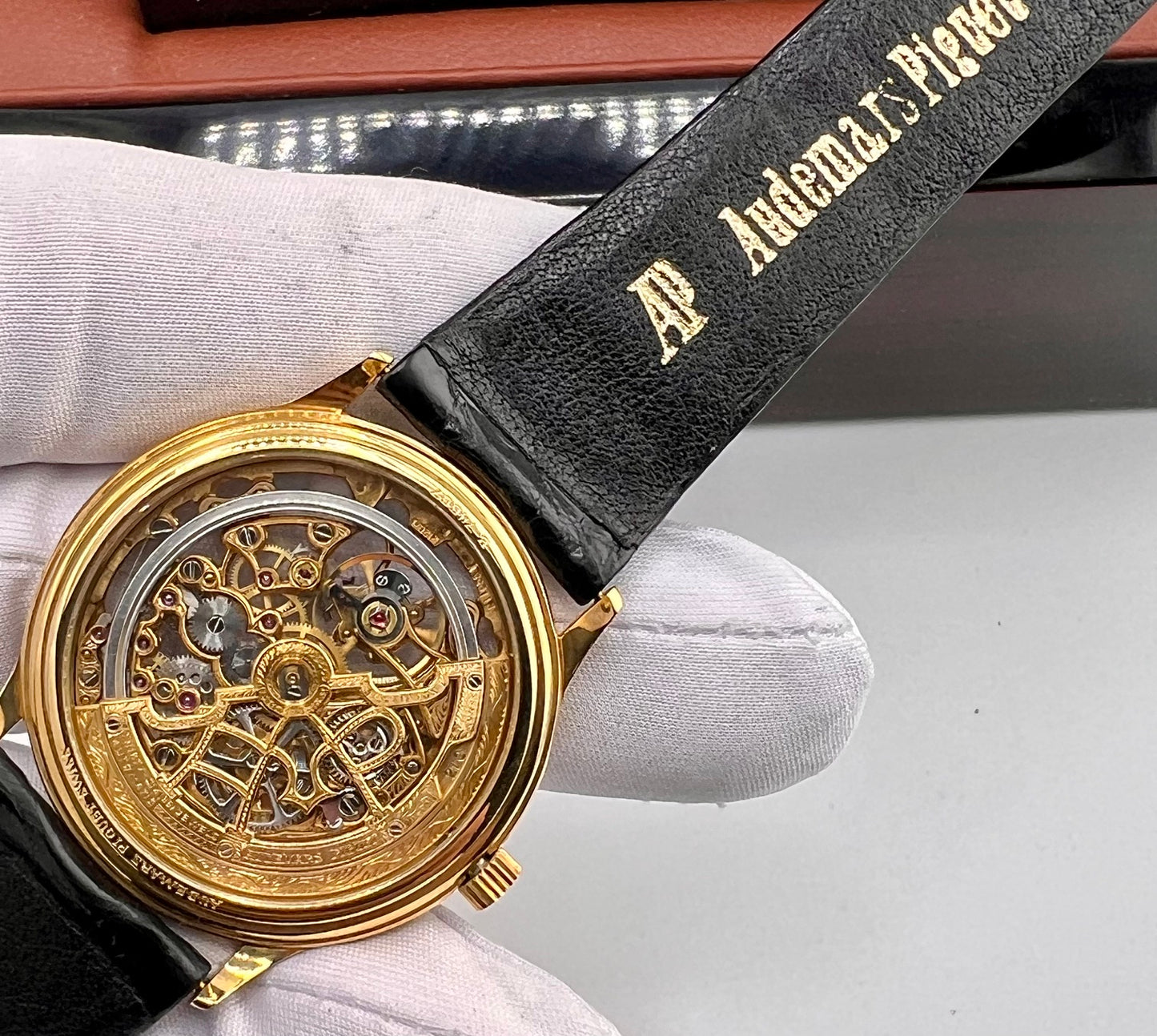 Audemars Piguet Skeleton BA4232 NOS condition very rare 35mm yellow gold