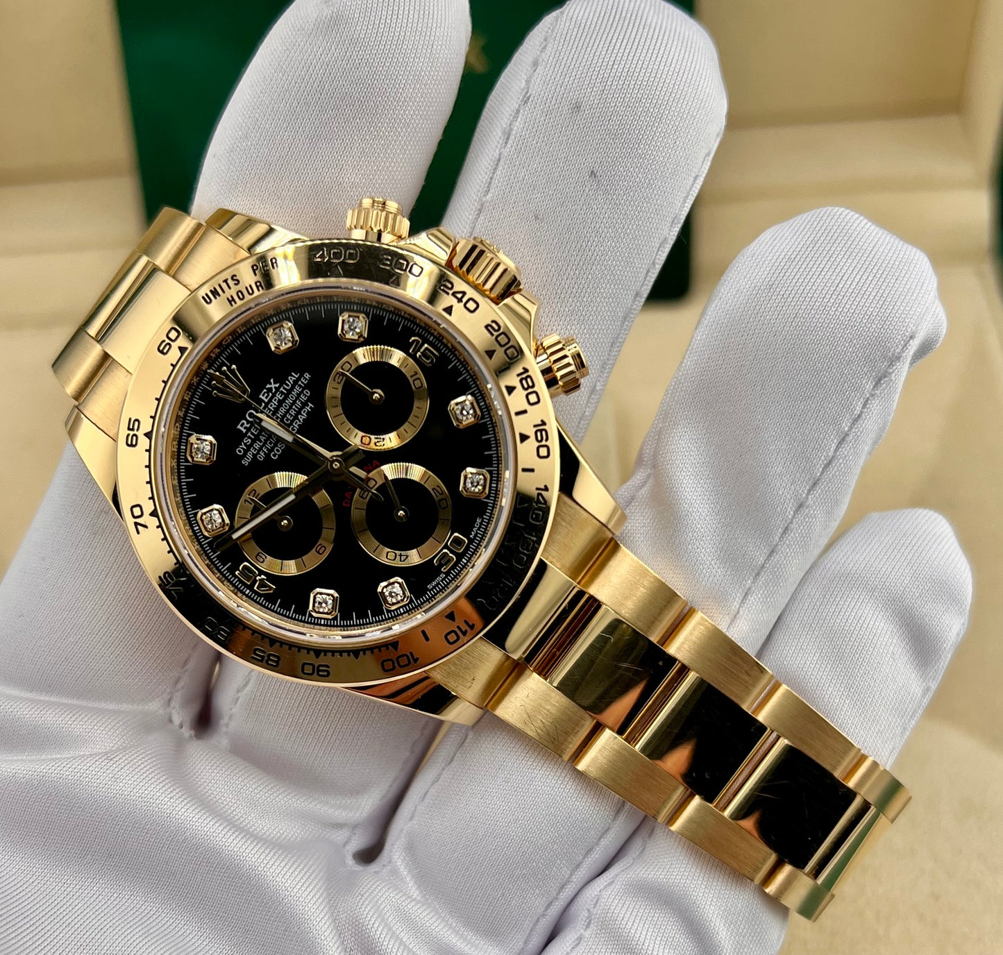 Rolex Daytona 116508 Black Dial Diamond index 2023 11 links 1/2