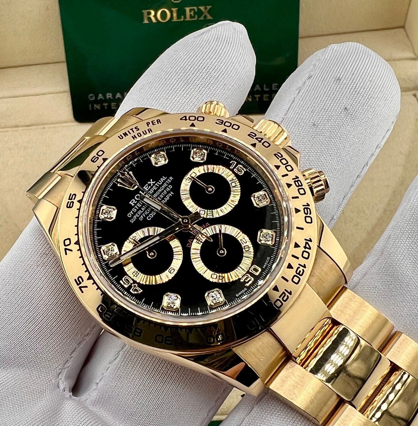 Rolex Daytona 116508 Black Dial Diamond index 2023 11 links 1/2