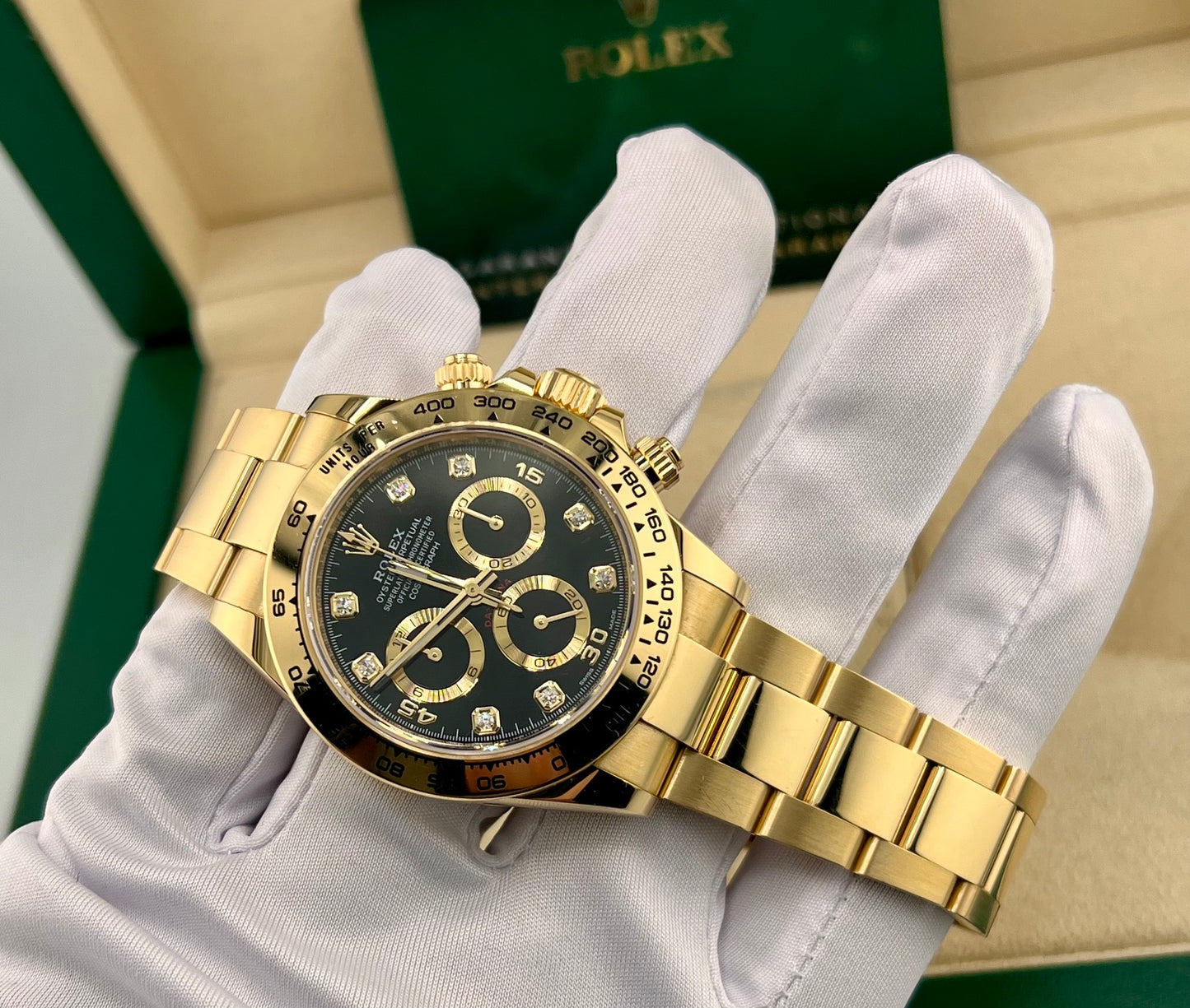 Rolex Daytona 116508 Black Dial Diamond index 2023 11 links 1/2
