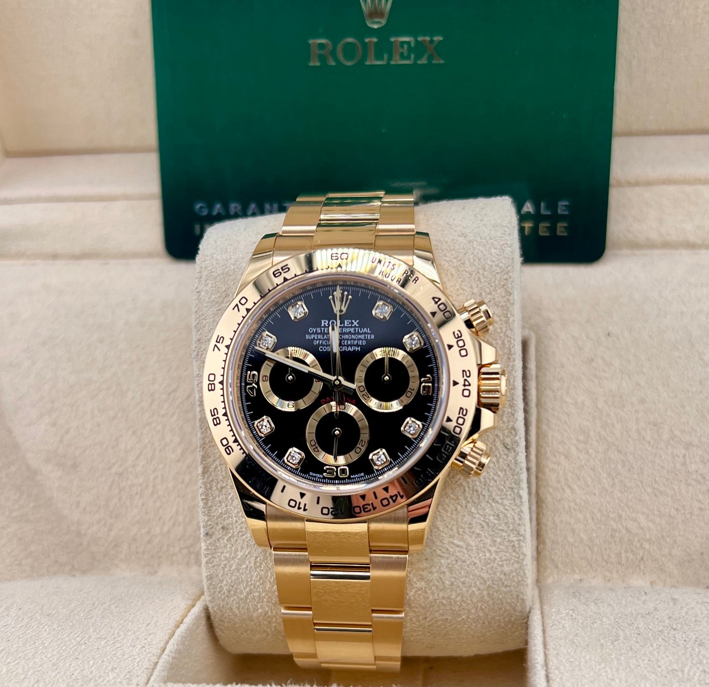 Rolex Daytona 116508 Black Dial Diamond index 2023 11 links 1/2