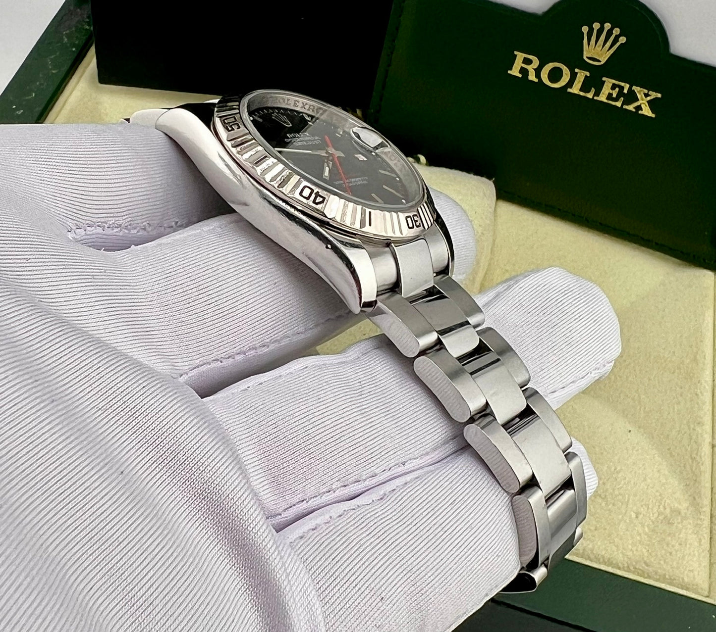 Rolex Datejust Turn-O-Graph 116264 36mm Black Dial 2005 B&P