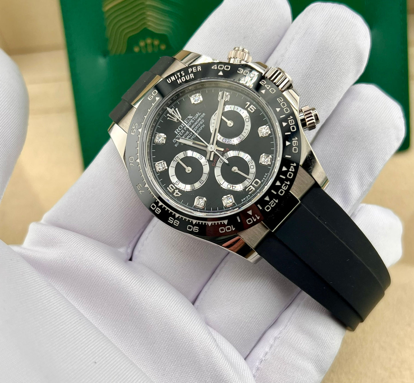 Rolex Daytona 116519LN Black Dial Diamond Index 2021