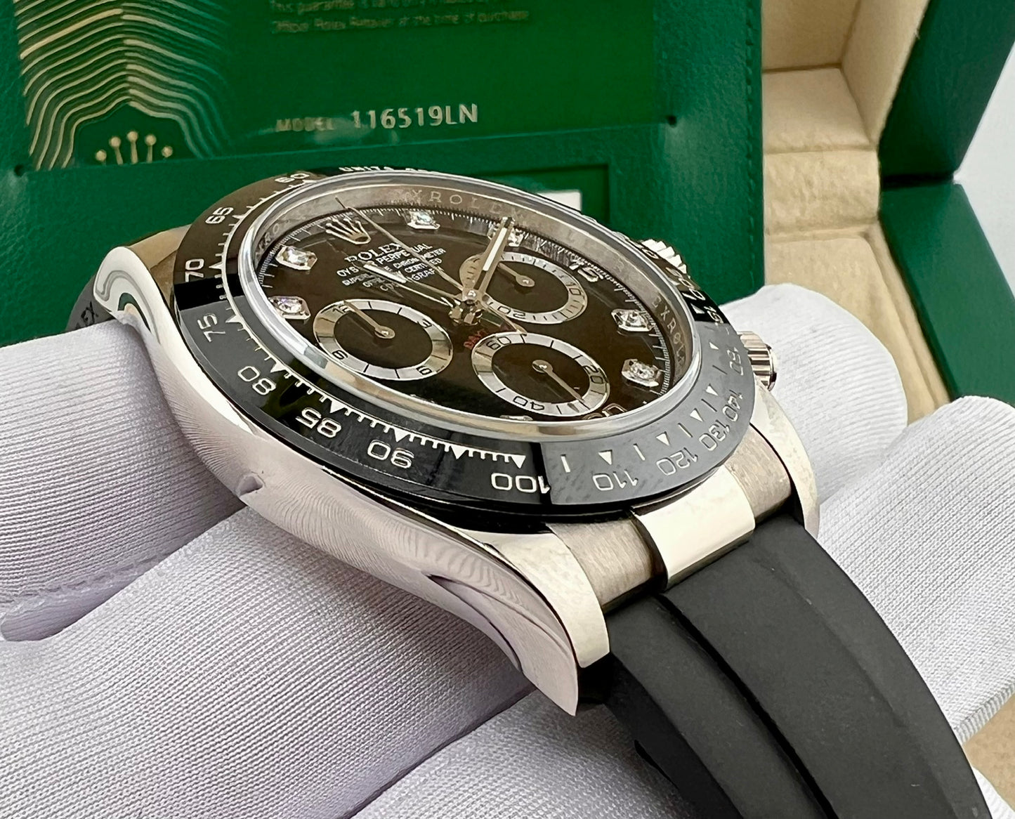 Rolex Daytona 116519LN Black Dial Diamond Index 2021