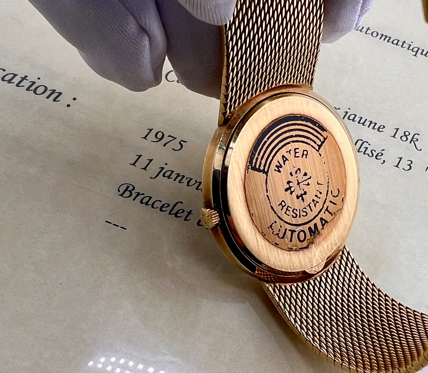 Patek Philippe Calatrava 3606/2 1984 Yellow Gold Blue Dial Extrait d'archive 2016