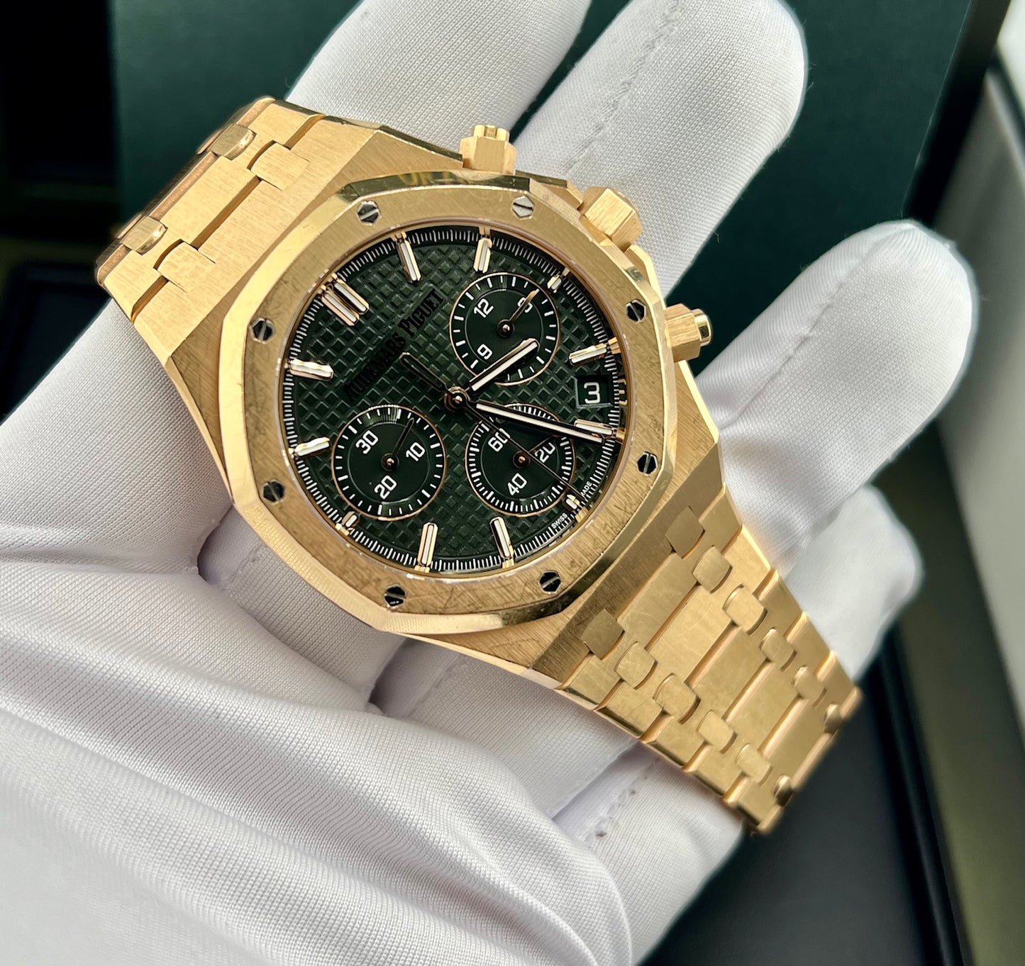 Audemars Piguet Royal Oak Chronograph 50th Anniversary 26240OR Green Dial 2022