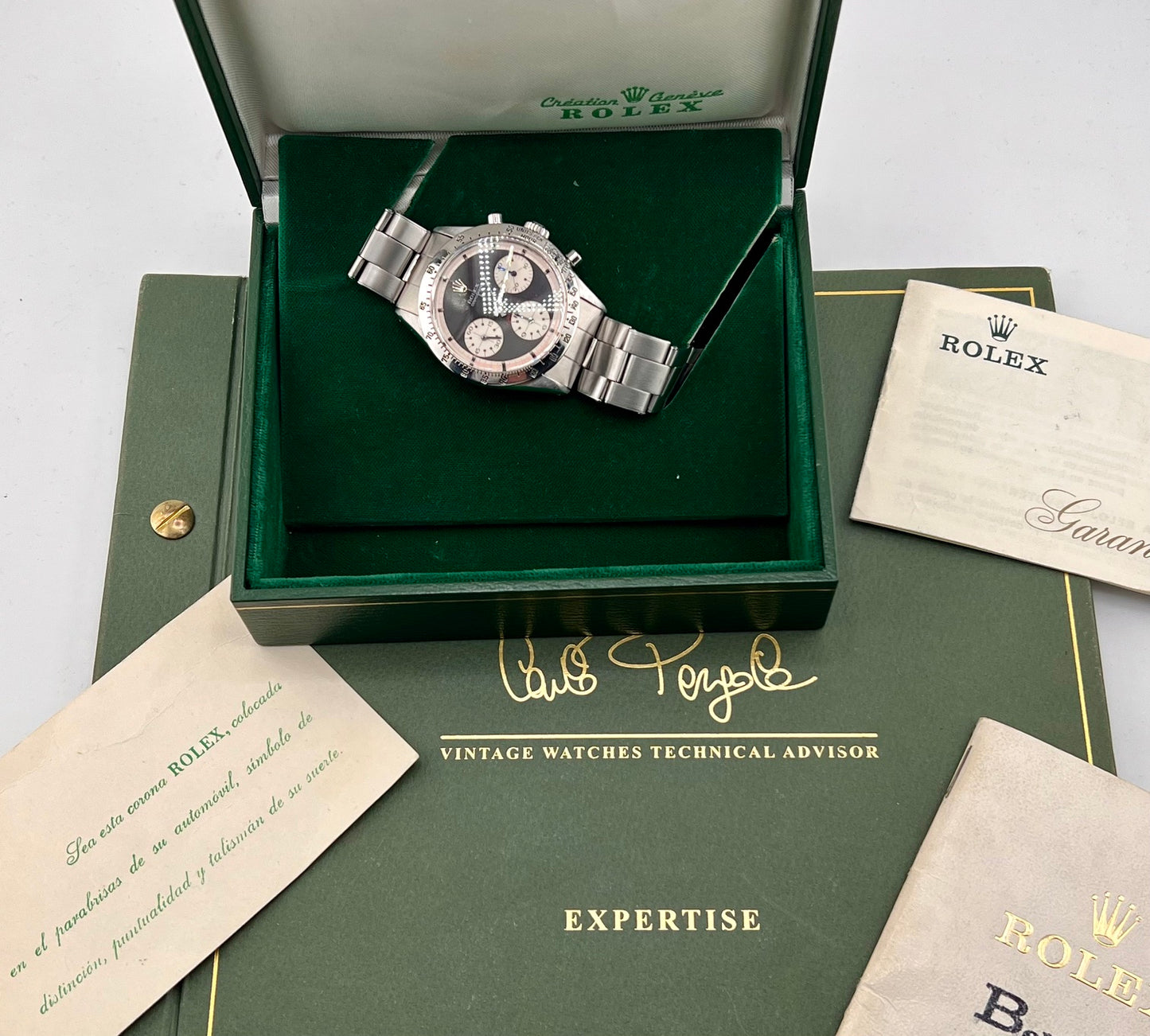 Rolex Daytona 6239 Paul Newman 1967 Box&Paper + Expertise