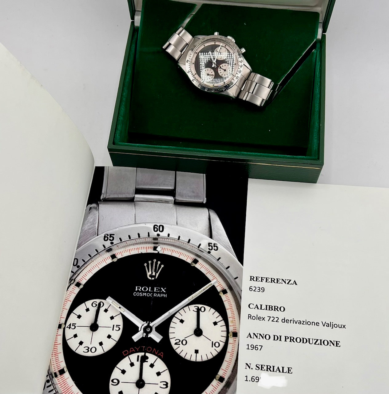 Rolex Daytona 6239 Paul Newman 1967 Box&Paper + Expertise