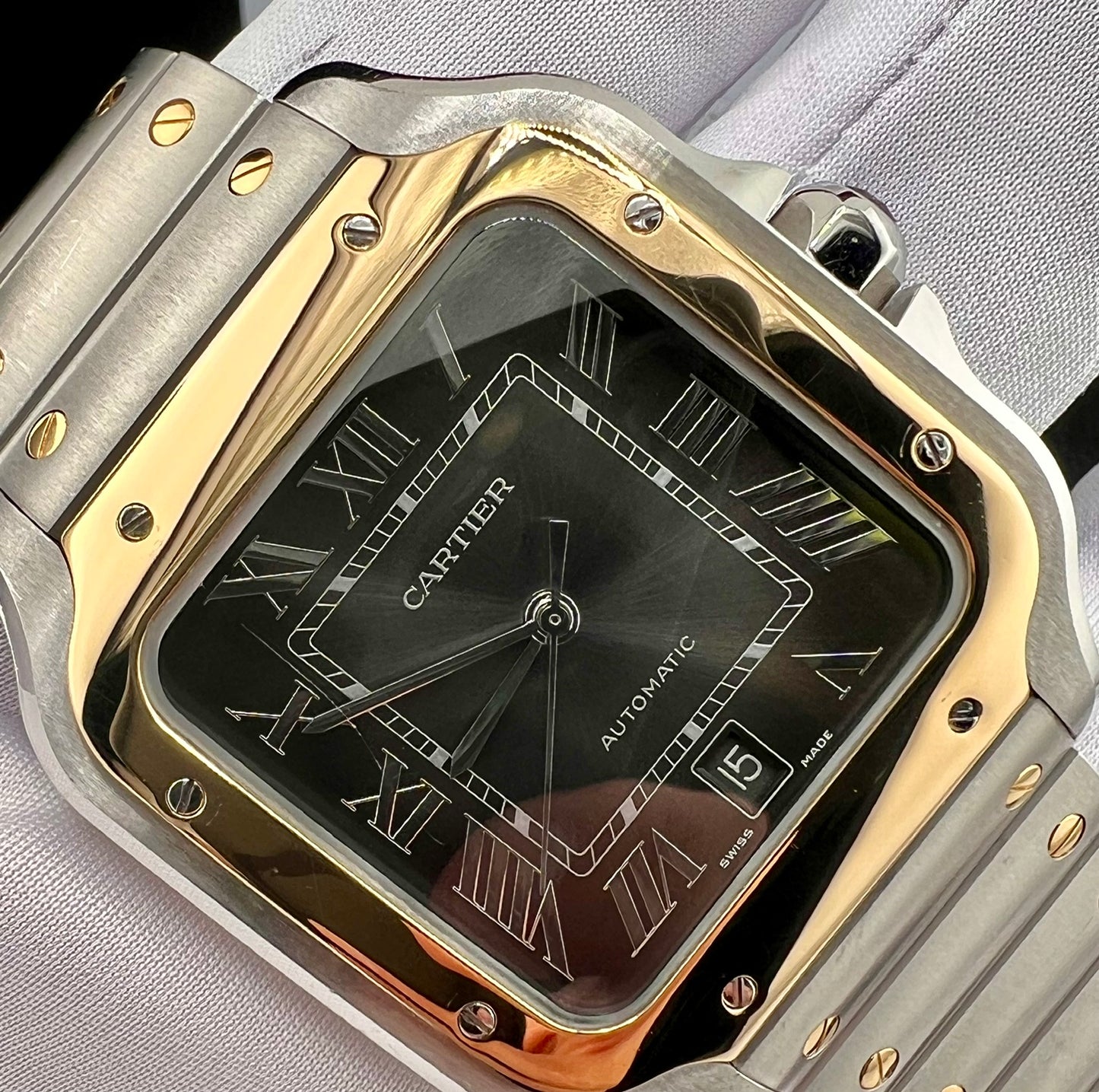 Cartier Santos De Cartier Grey Dial 2024 W2SA0030