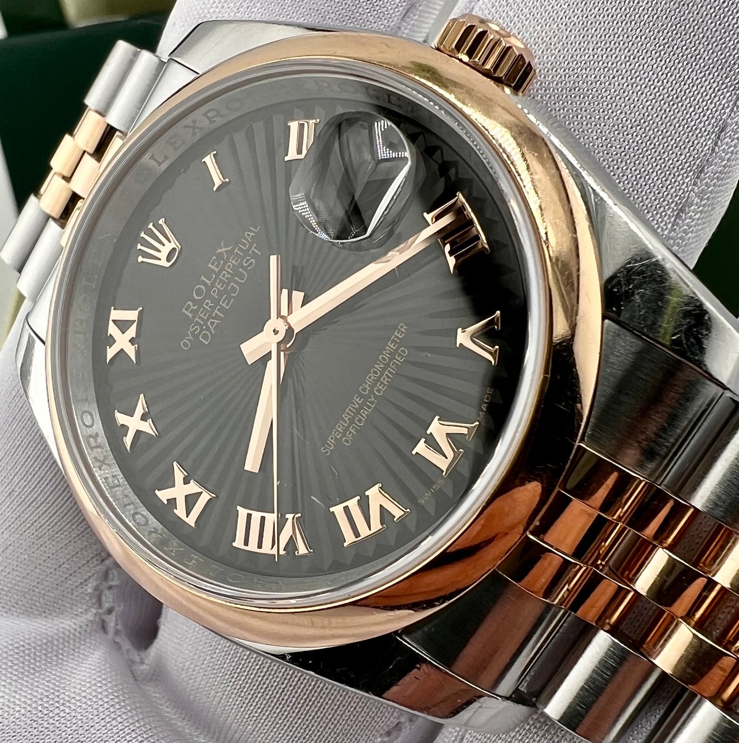 Rolex Datejust 36mm 116201 SUNBURST Roman Dial 2006 jubilèe full set