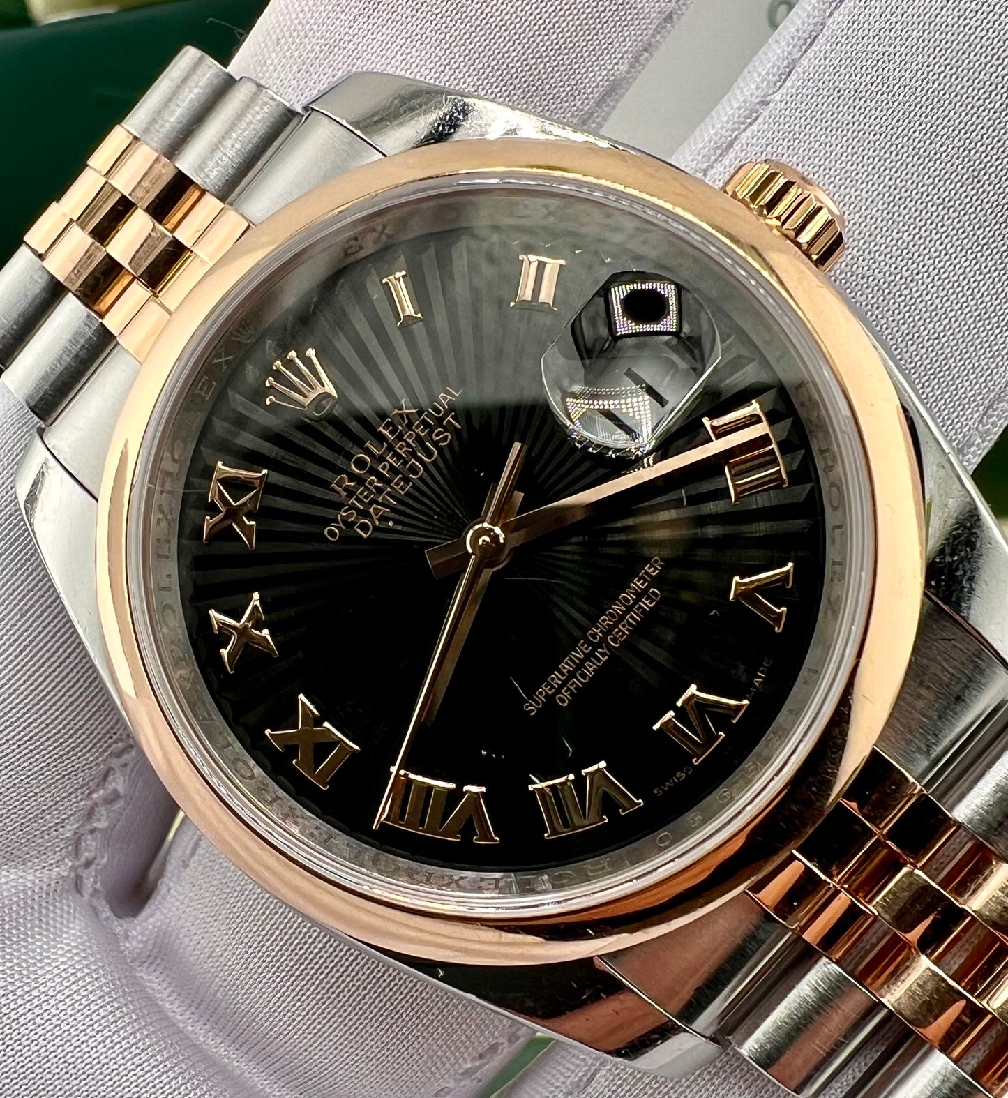 Rolex Datejust 36mm 116201 SUNBURST Roman Dial 2006 jubilèe full set