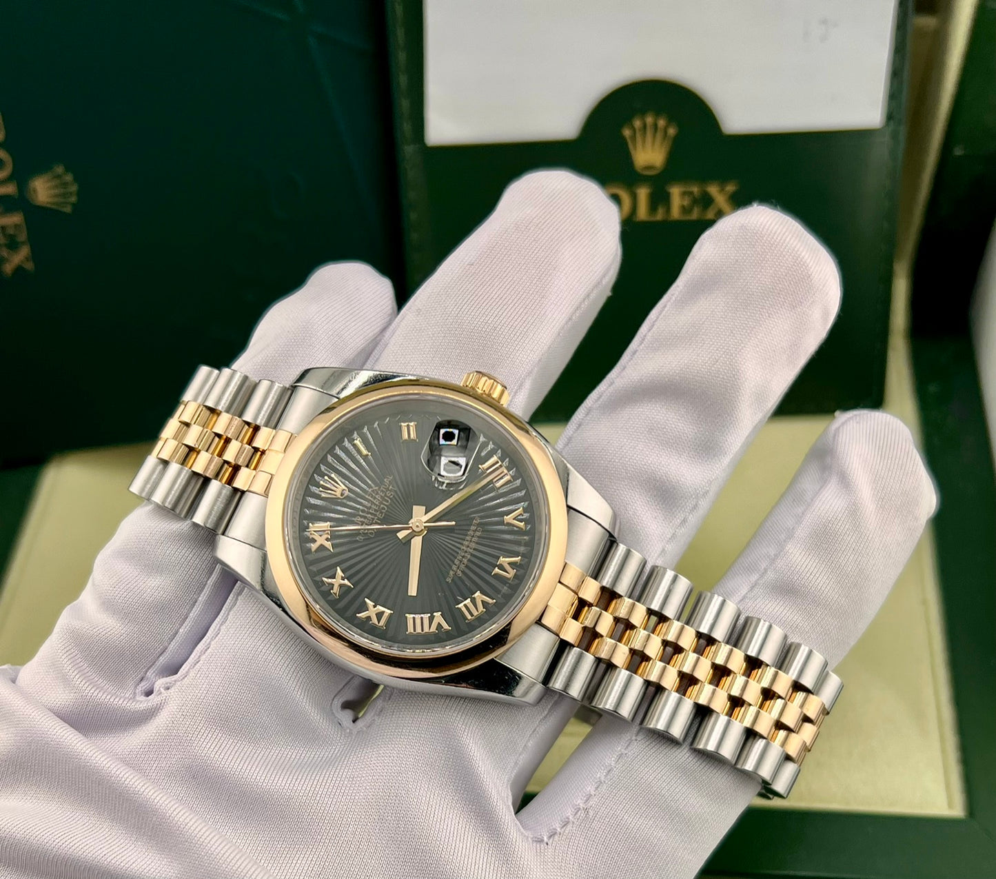 Rolex Datejust 36mm 116201 SUNBURST Roman Dial 2006 jubilèe full set