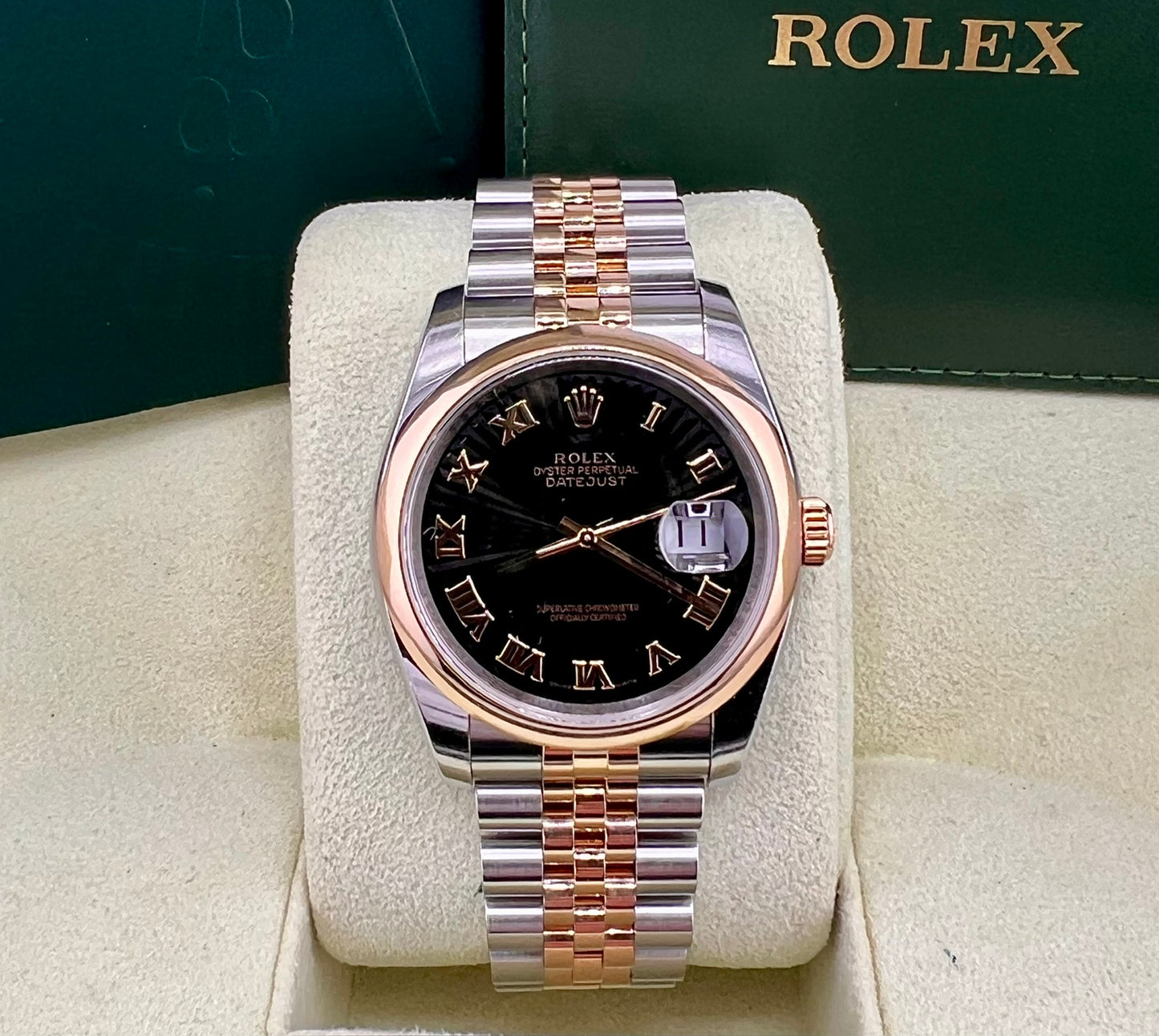 Rolex Datejust 36mm 116201 SUNBURST Roman Dial 2006 jubilèe full set