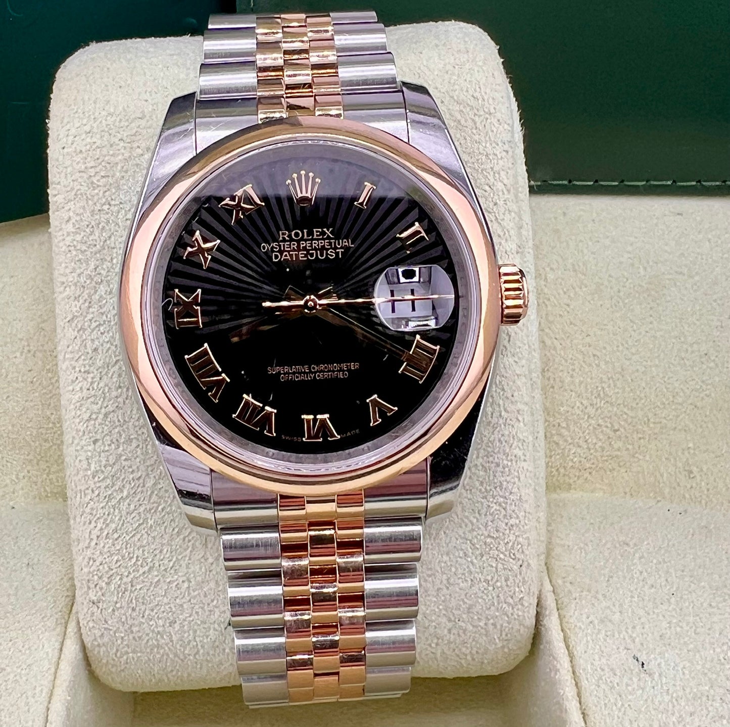 Rolex Datejust 36mm 116201 SUNBURST Roman Dial 2006 jubilèe full set