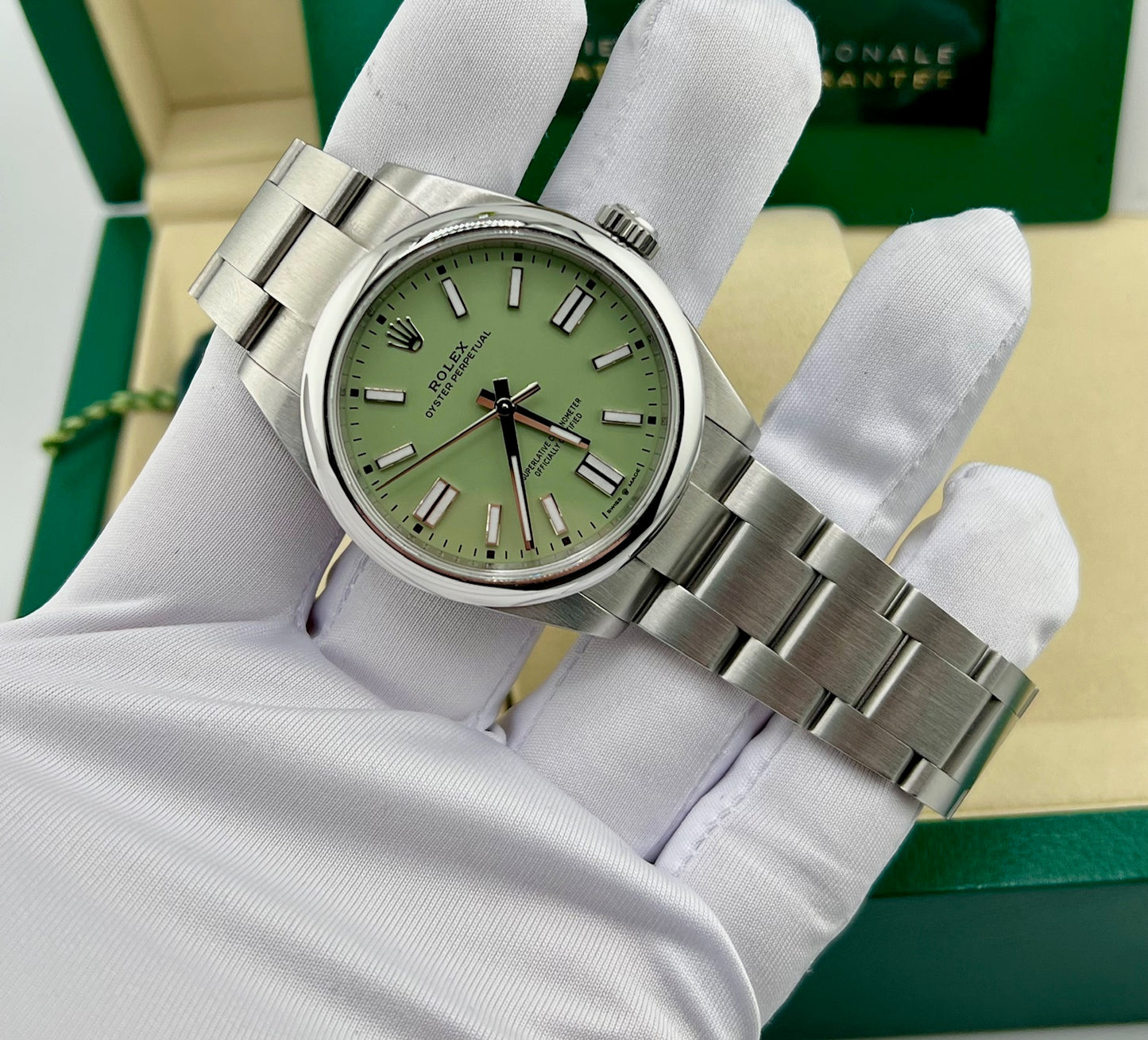 Rolex Oyster Perpetual Pistacchio Dial (2025) 41mm
