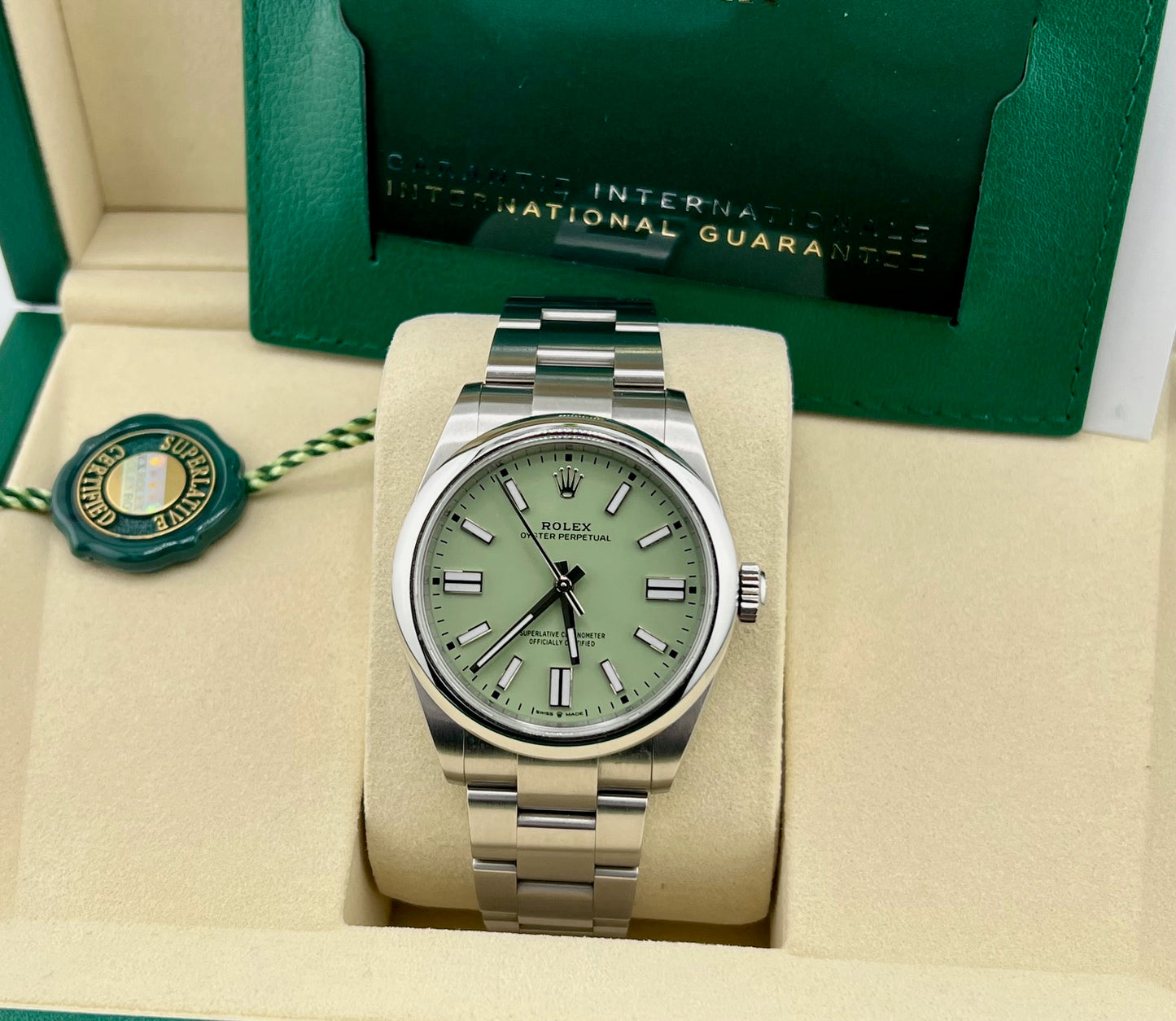 Rolex Oyster Perpetual Pistacchio Dial (2025) 41mm