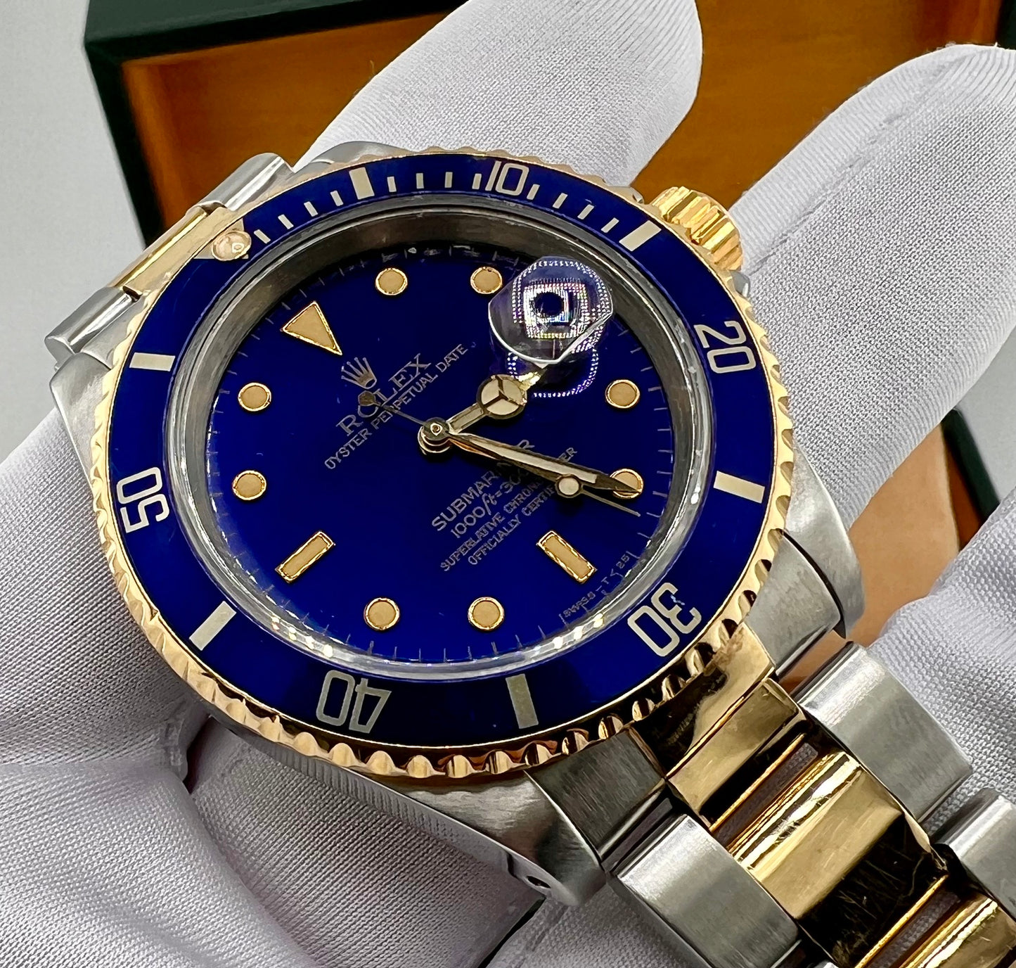Rolex Submariner Date 16613 Blue Dial Full Set 1991 (Scozia)
