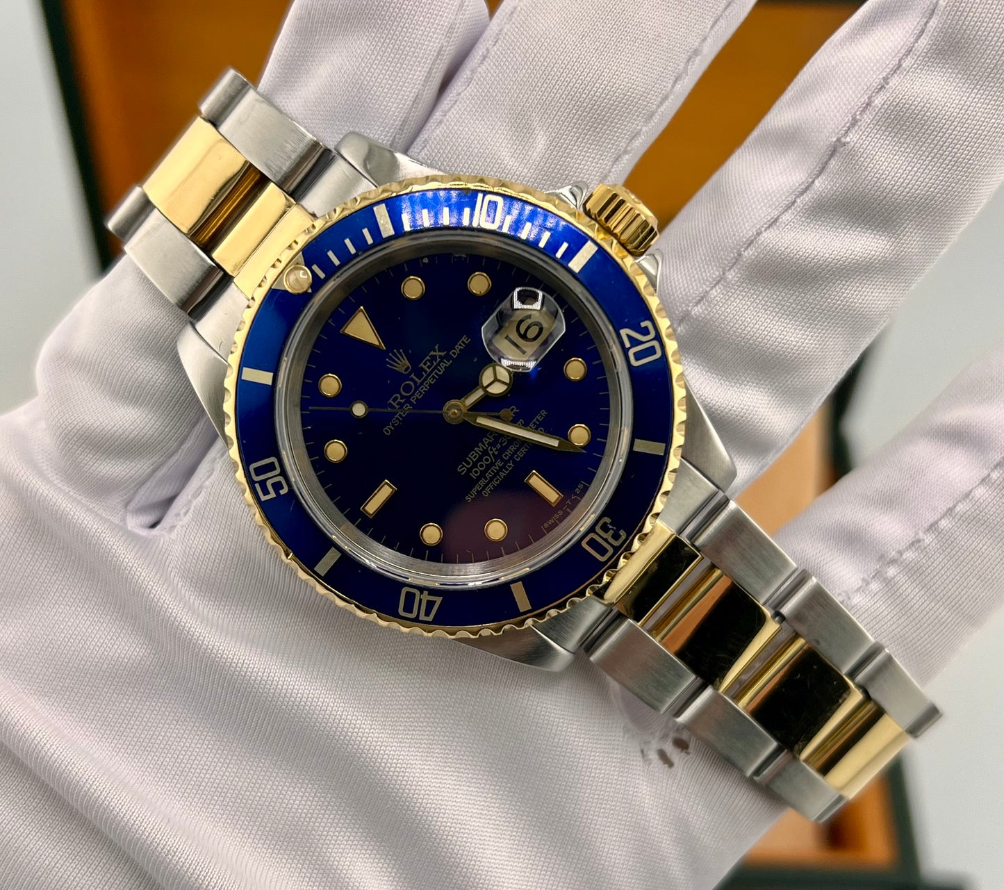 Rolex Submariner Date 16613 Blue Dial Full Set 1991 (Scozia)