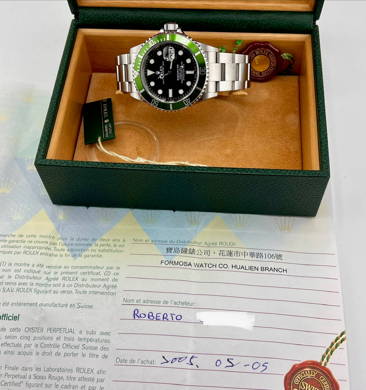 Rolex Submariner "Kermit" 16610LV full set 2005 HK 40mm