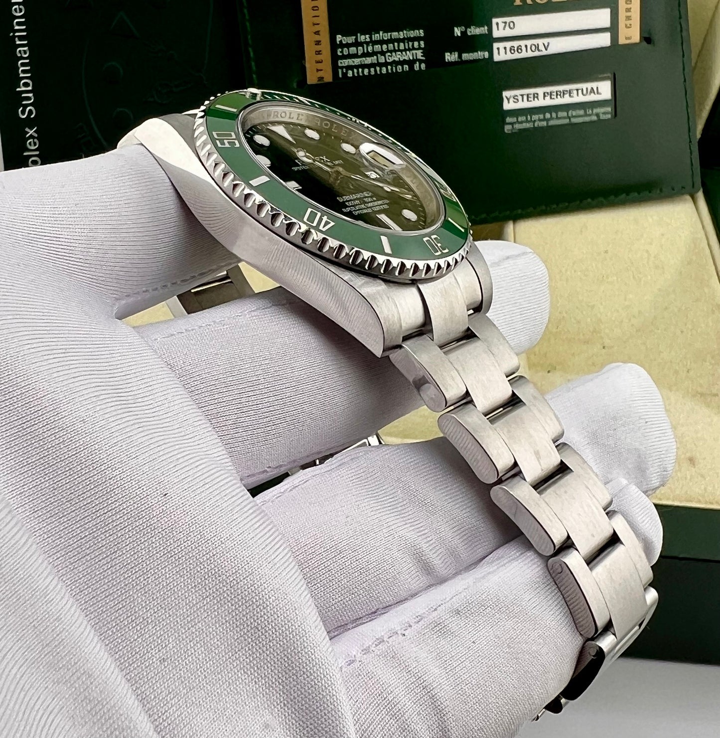 Rolex Submariner Date ''HULK'' 116610LV 2011 Ita full set