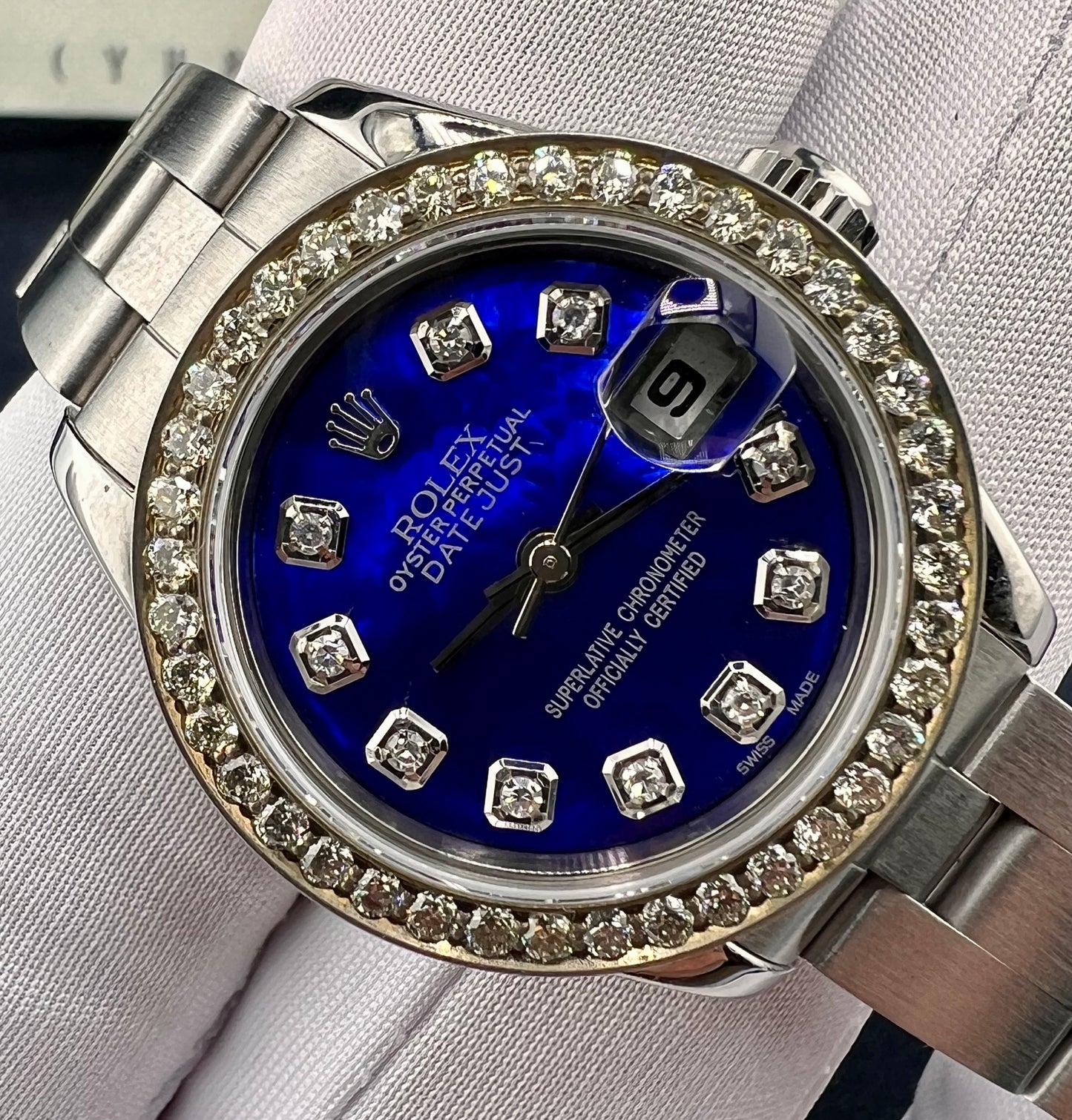 Rolex Lady-Datejust 26mm 79160 Paper rolex 2003 Custom diamond